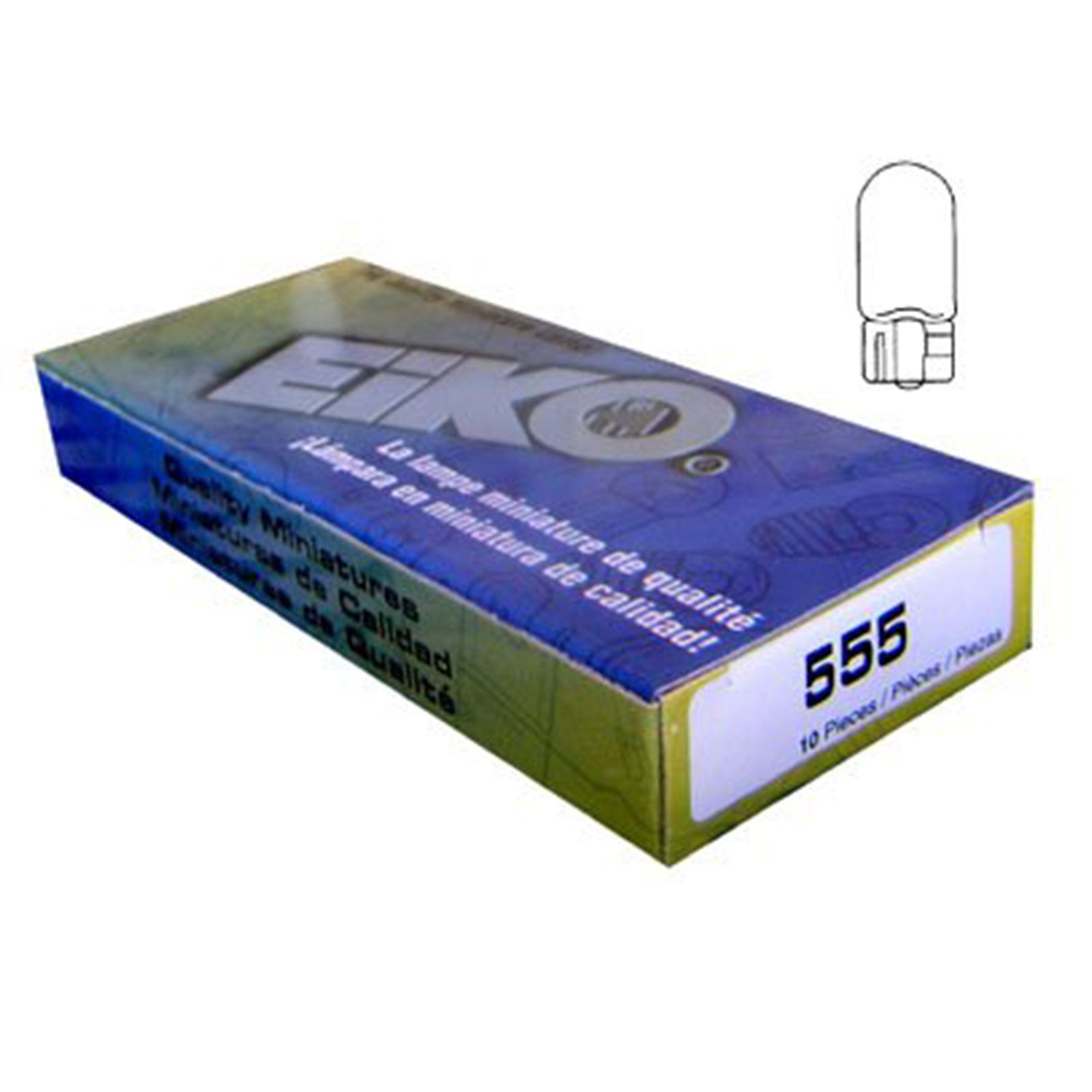 Nitro Pinball Sales Parts & Accessories Eiko #555 Bulbs (Box of 10) - Wedge