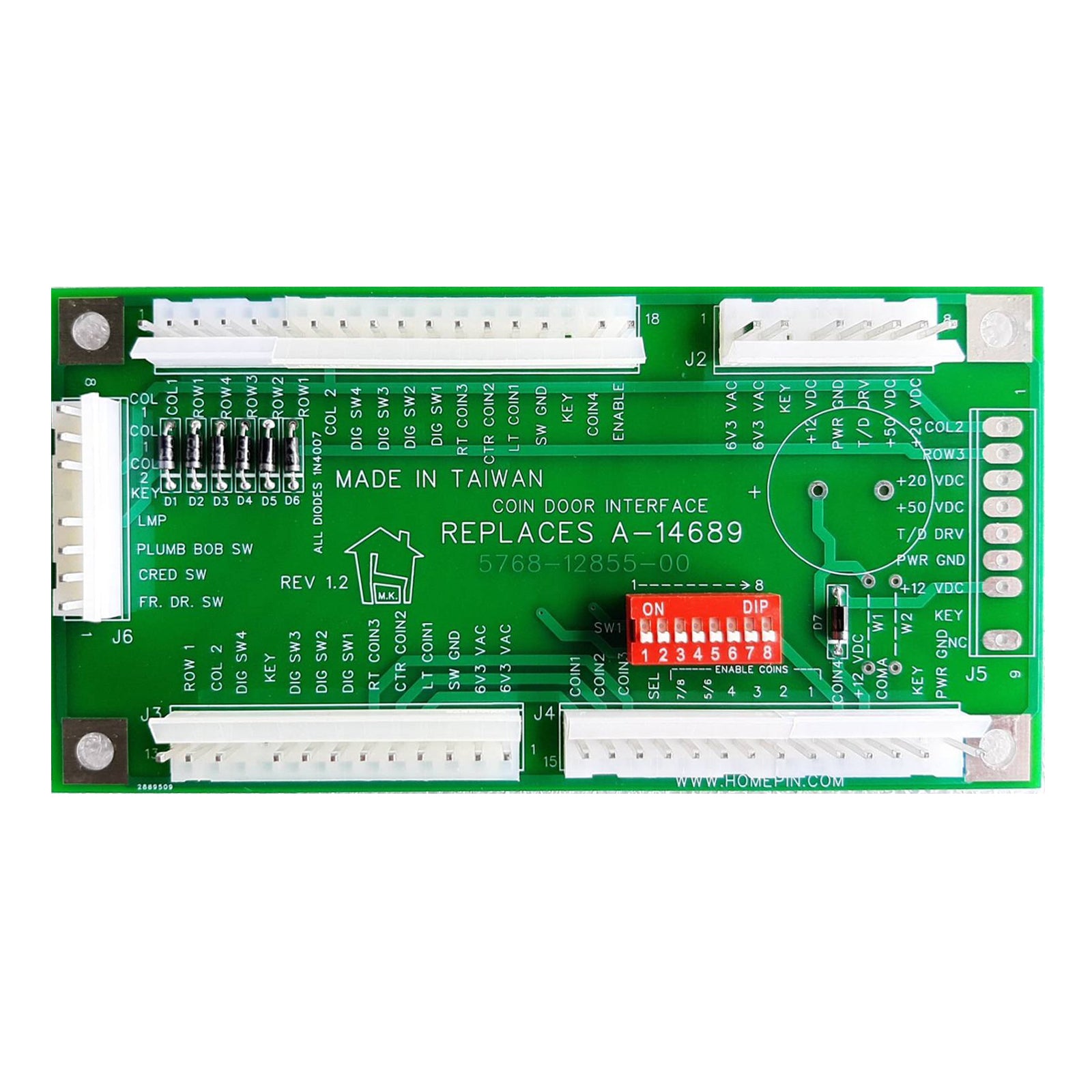 Nitro Pinball Sales Pinball Machine s Parts and accessories - Coin Door Interface Board and Spacer A-14689
