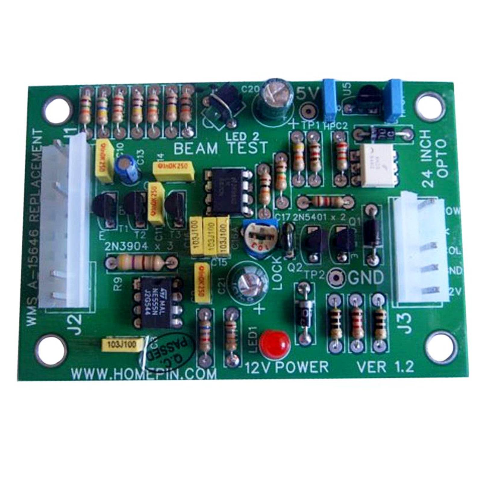 Nitro Pinball Sales Pinball Machine s Parts and accessories - Homepin - 24 Opto Replacement Board: WMS A-15646