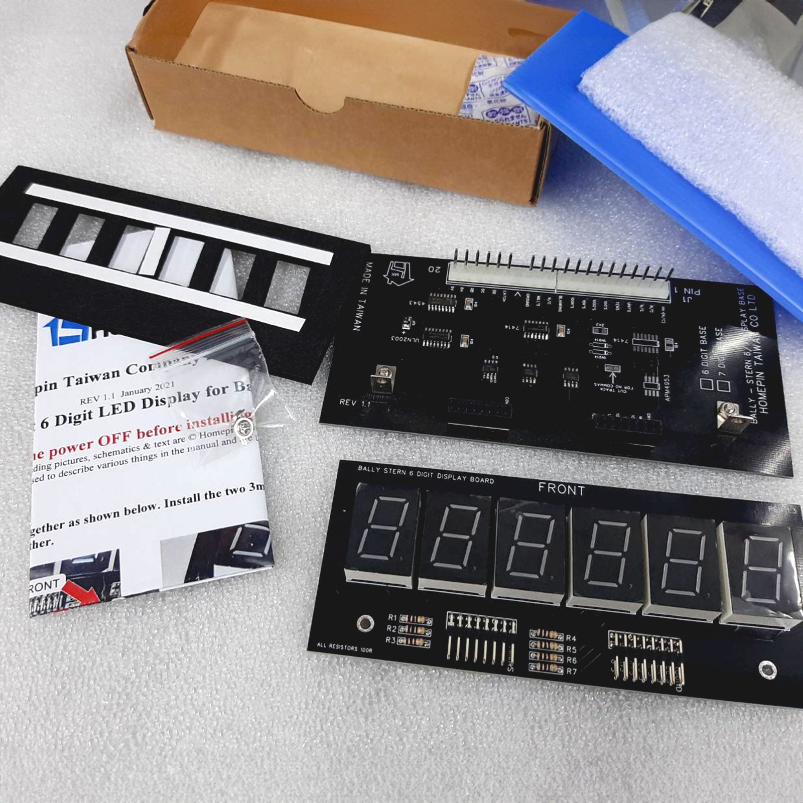 Nitro Pinball Sales Parts & Accessories Homepin Bally/Stern 6-Digit LED Display – Replacement Kit