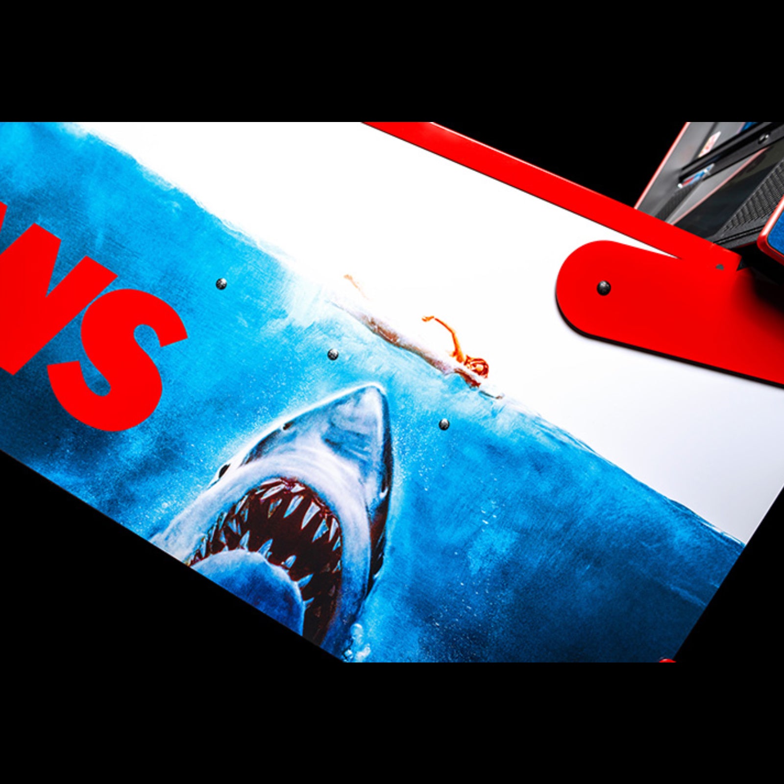 Nitro Pinball Sales Jaws 50th Annyversary Skateboard deck with shark graphic and 'WS' branding