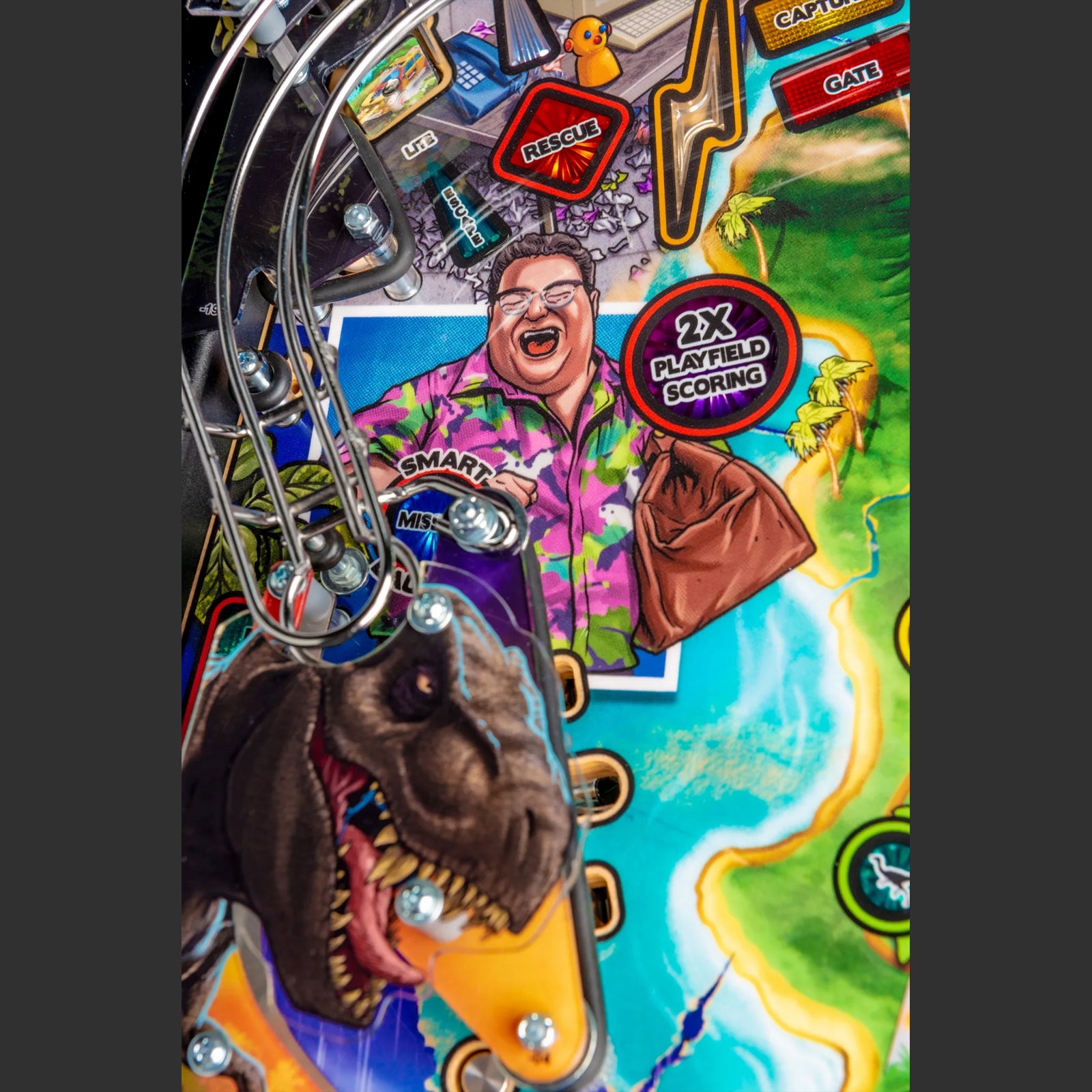 Nitro Pinball Sales USA Stern Jurassic Park PRO Stern pinball Playfield
