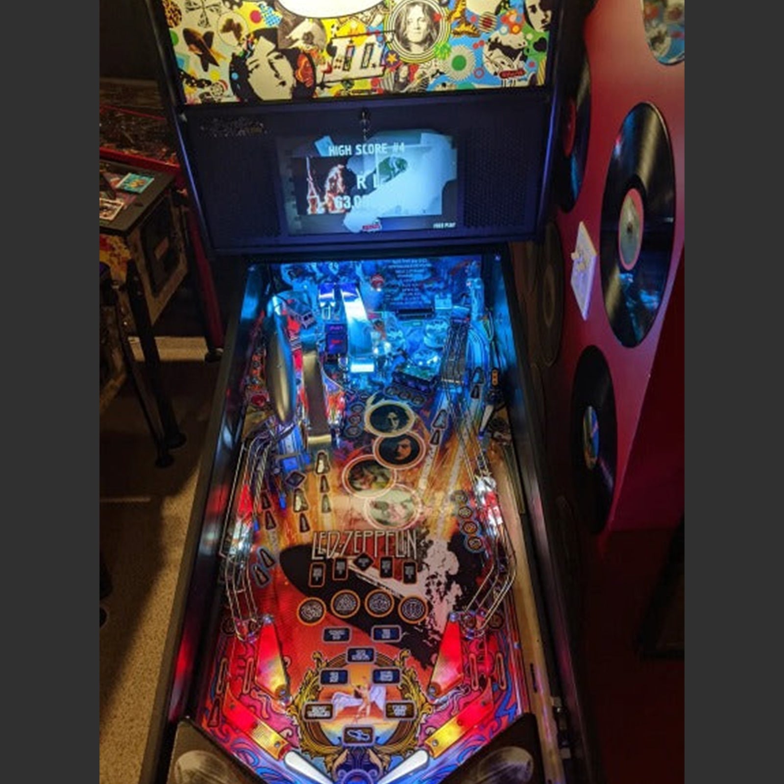 Nitro Pinball Sales USA Stern Acceesories Led Zeppelin Pinball LED Strip Backboard Light Kit - ICED BLUE