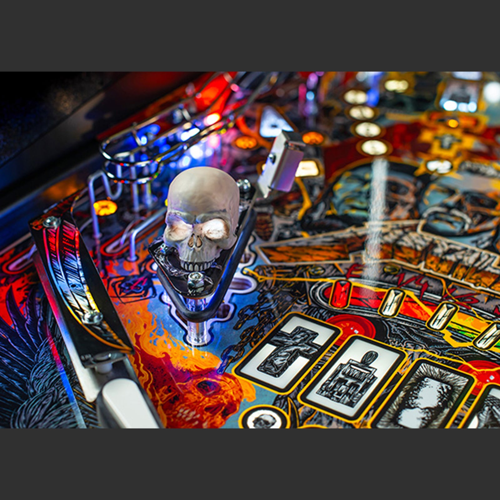 Nitro Pinball USA Sales Stern Metallica Remastered Premium Pinball Machine Playfield