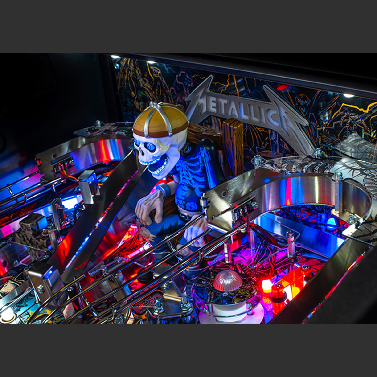 Nitro Pinball USA Sales Stern Metallica Remastered Premium Pinball Machine Playfield