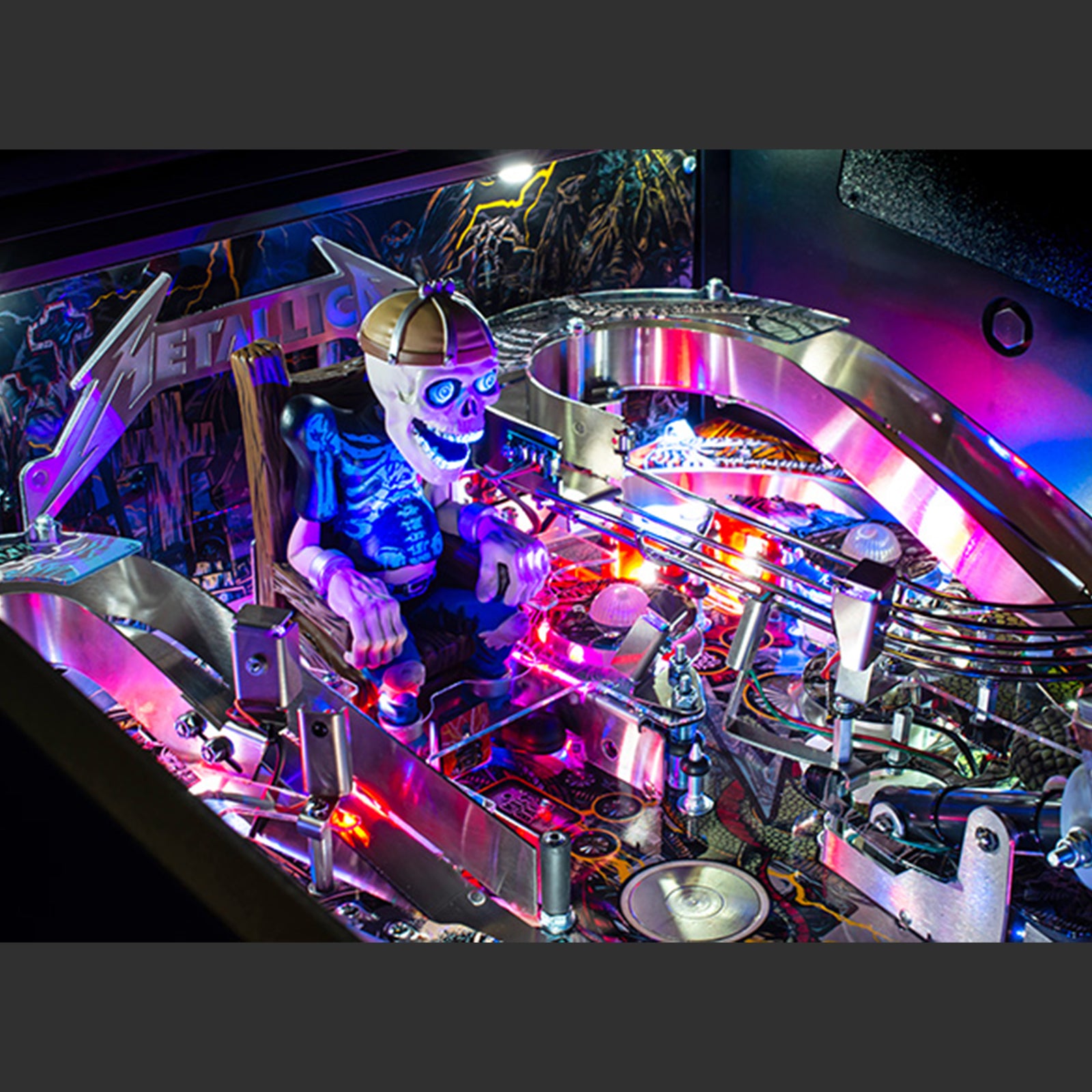 Nitro Pinball USA Sales Stern Metallica Remastered Premium Pinball Machine Playfield