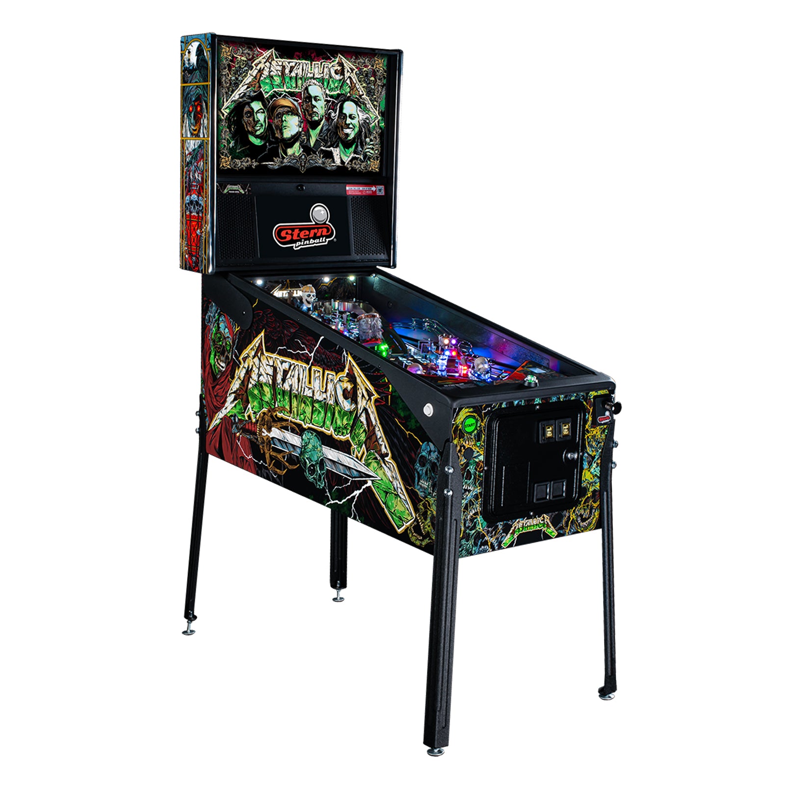 Nitro Pinball USA Sales Stern Metallica Remastered Premium Pinball Machine