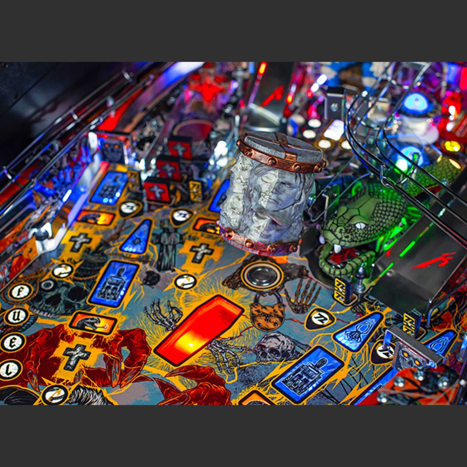 Nitro Pinball USA Sales Stern Metallica Remastered Premium Pinball Machine Playfield