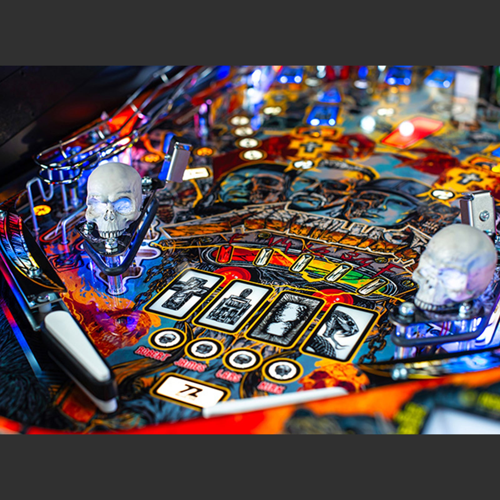 Nitro Pinball USA Sales Stern Metallica Remastered Premium Pinball Machine Playfield