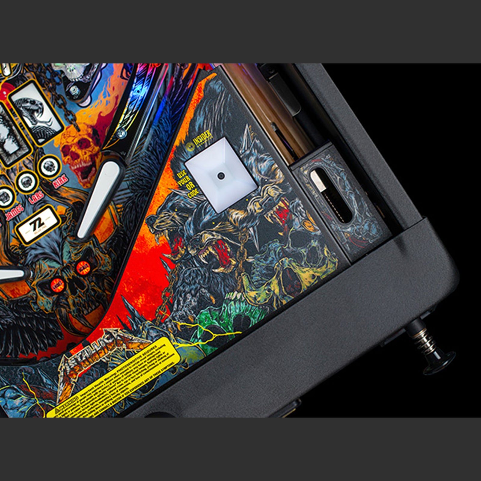Nitro Pinball USA Sales Stern Metallica Remastered Premium Pinball Machine Playfield