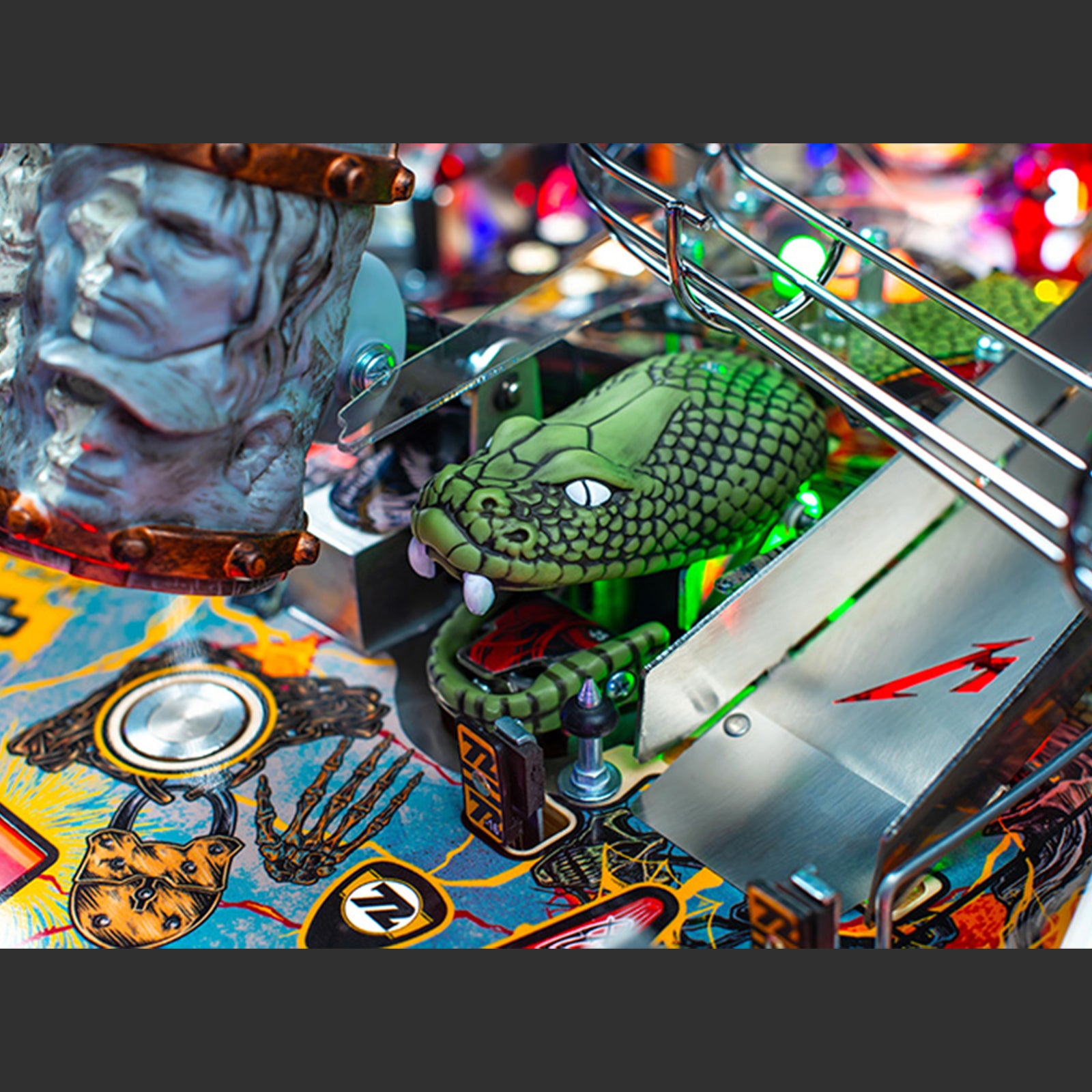 Nitro Pinball USA Sales Stern Metallica Remastered Premium Pinball Machine Playfield