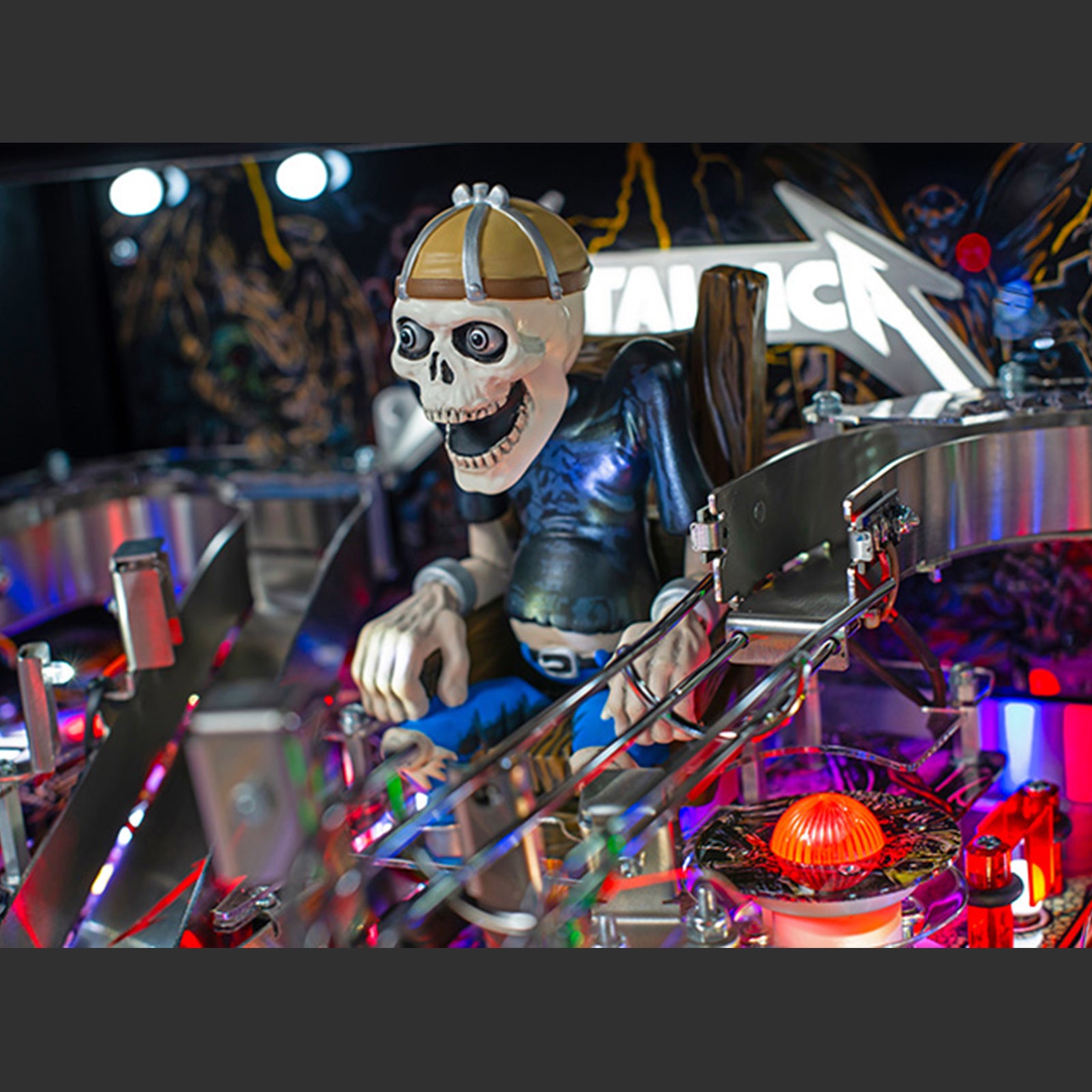 Nitro Pinball USA Sales Stern Metallica Remastered Premium Pinball Machine Playfield