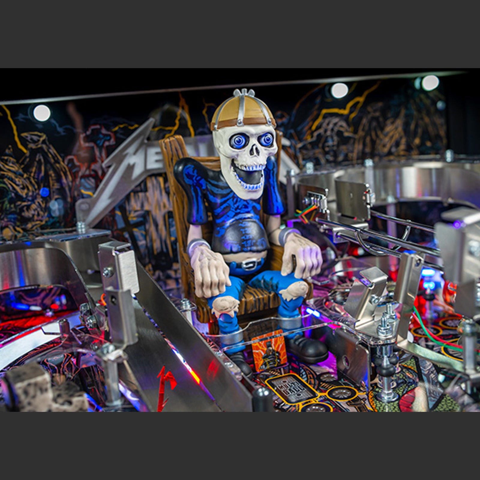 Nitro Pinball USA Sales Stern Metallica Remastered Premium Pinball Machine Playfield