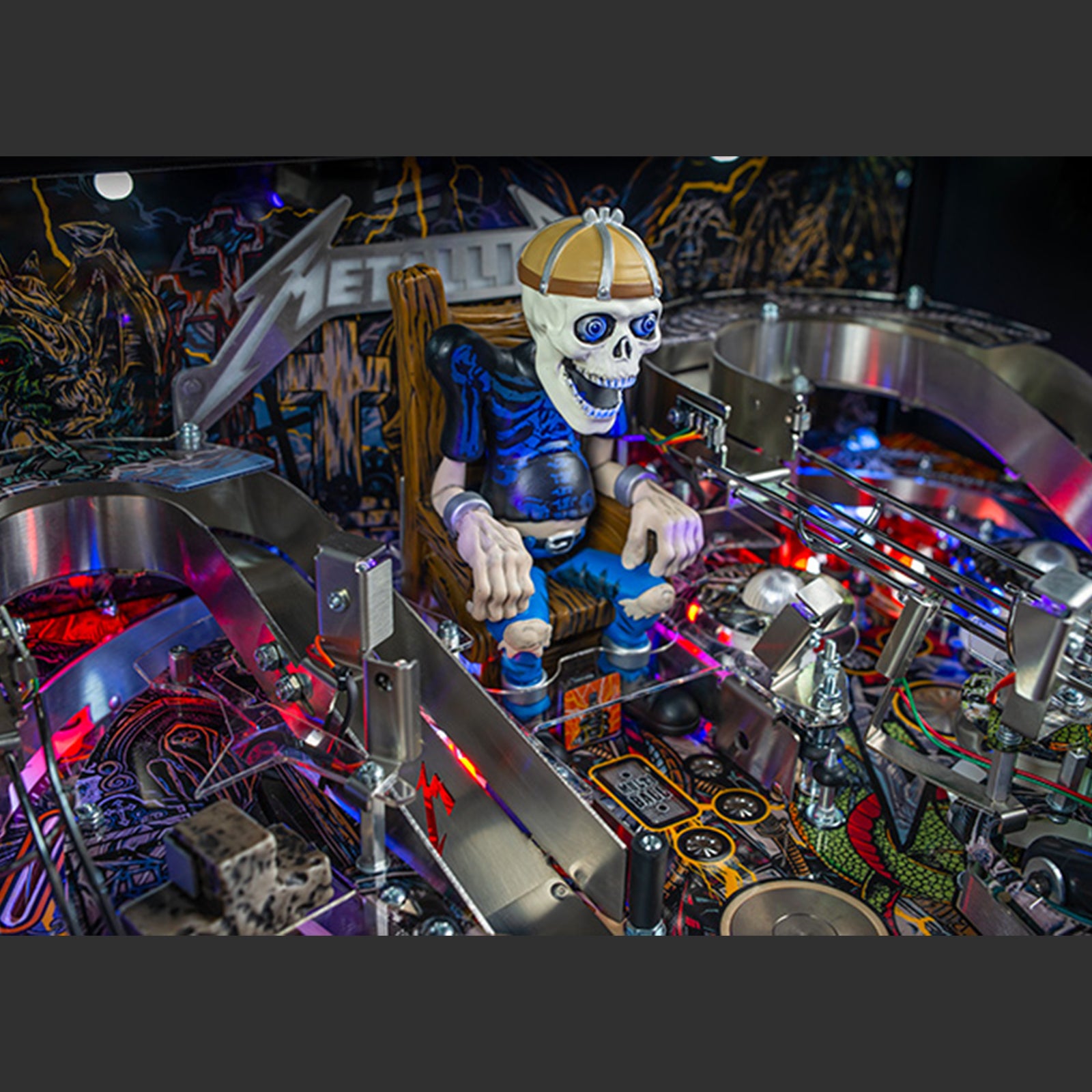 Nitro Pinball USA Sales Stern Metallica Remastered Premium Pinball Machine Playfield