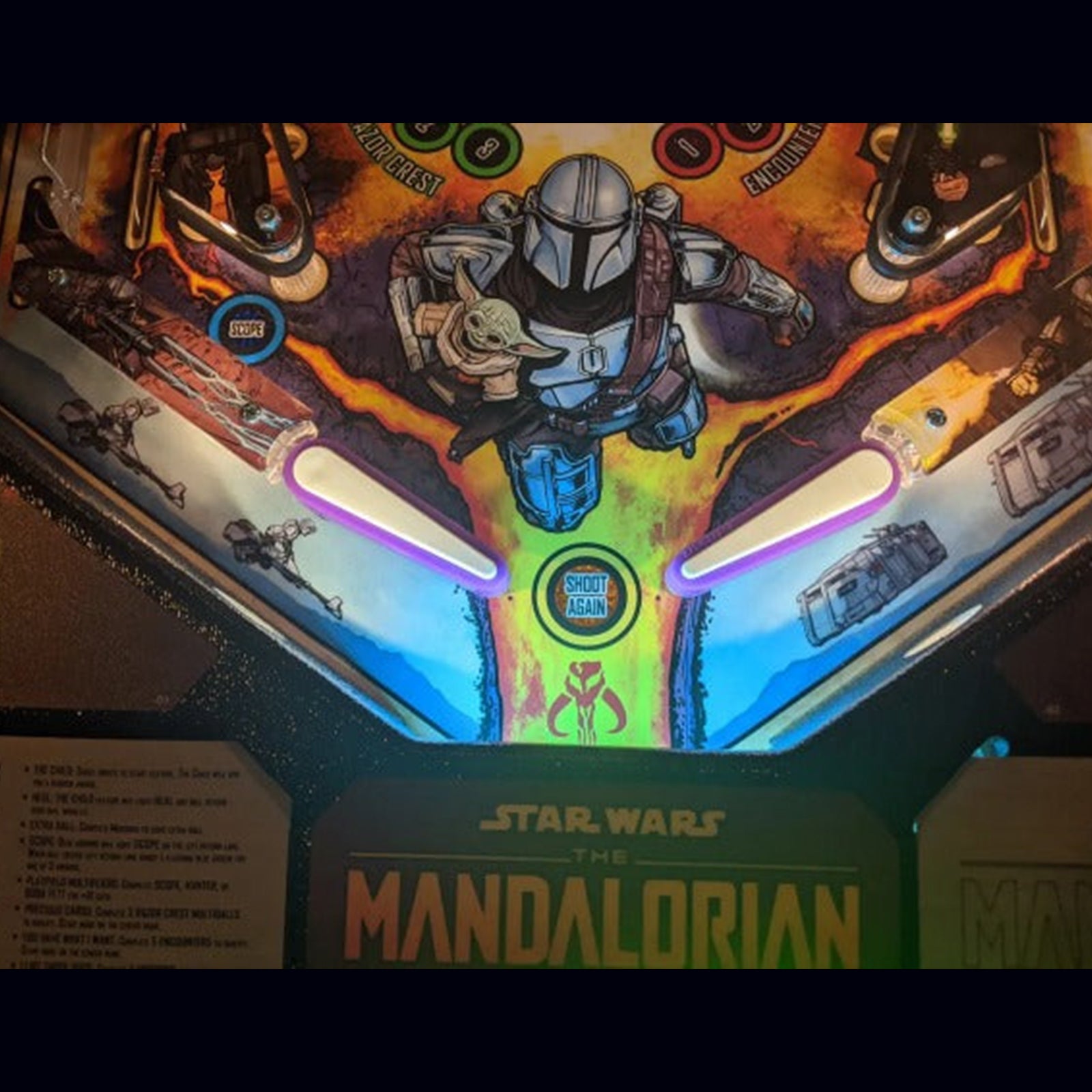 Nitro Pinball Sales Playfield Accessories Mandalorian LED Strip Trough Light Kit - Ice Blue