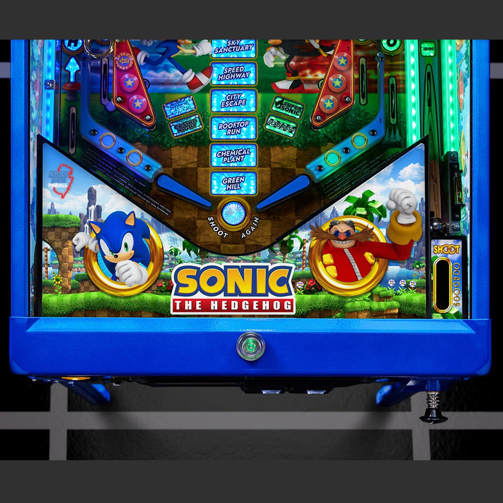 Nitro Pinball Sales SONIC The Hedgehog Special Edition Jersey Jack Pinball Machine