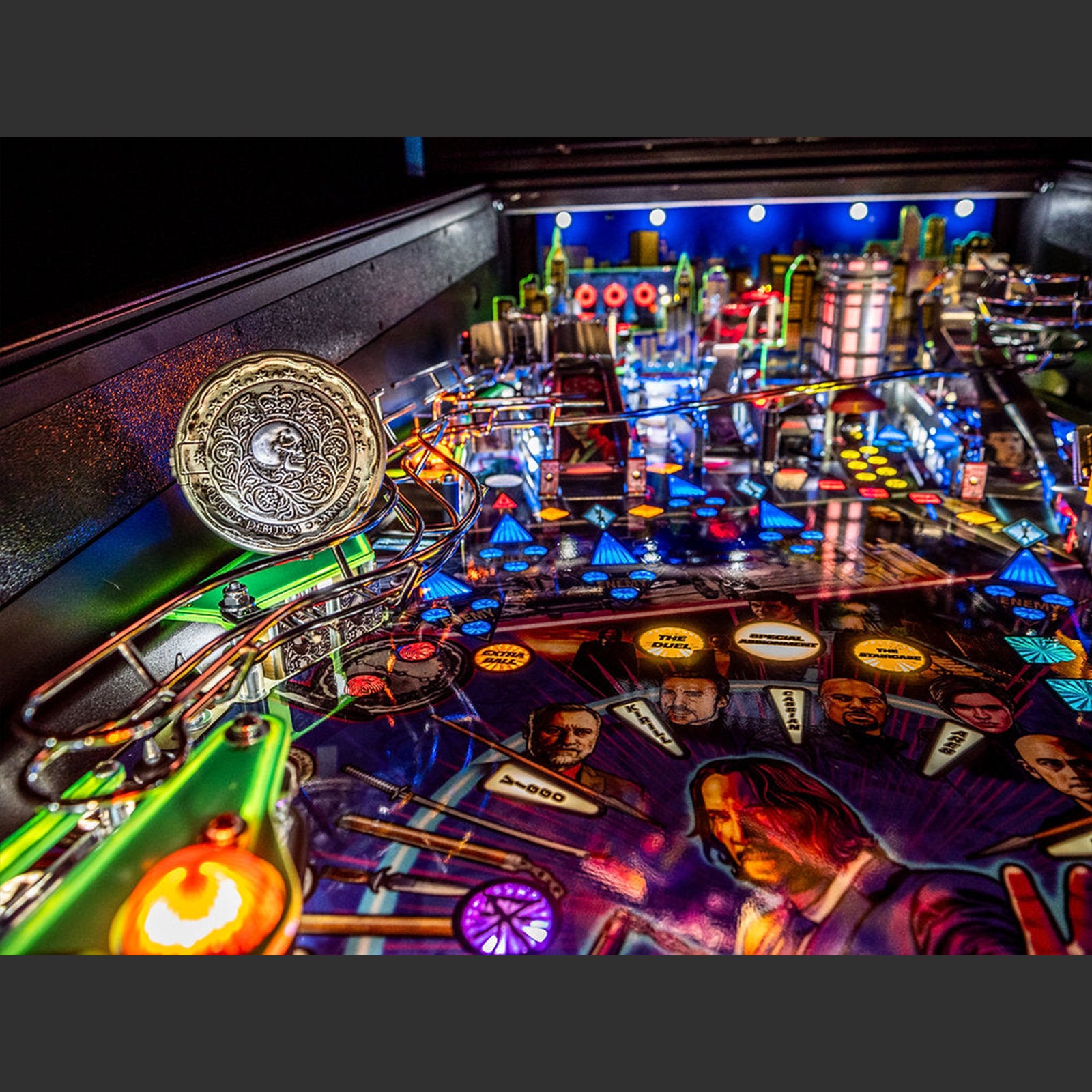 Nitro Pinball Sales USA Stern Pinball Machine John Wick Premium Playfield