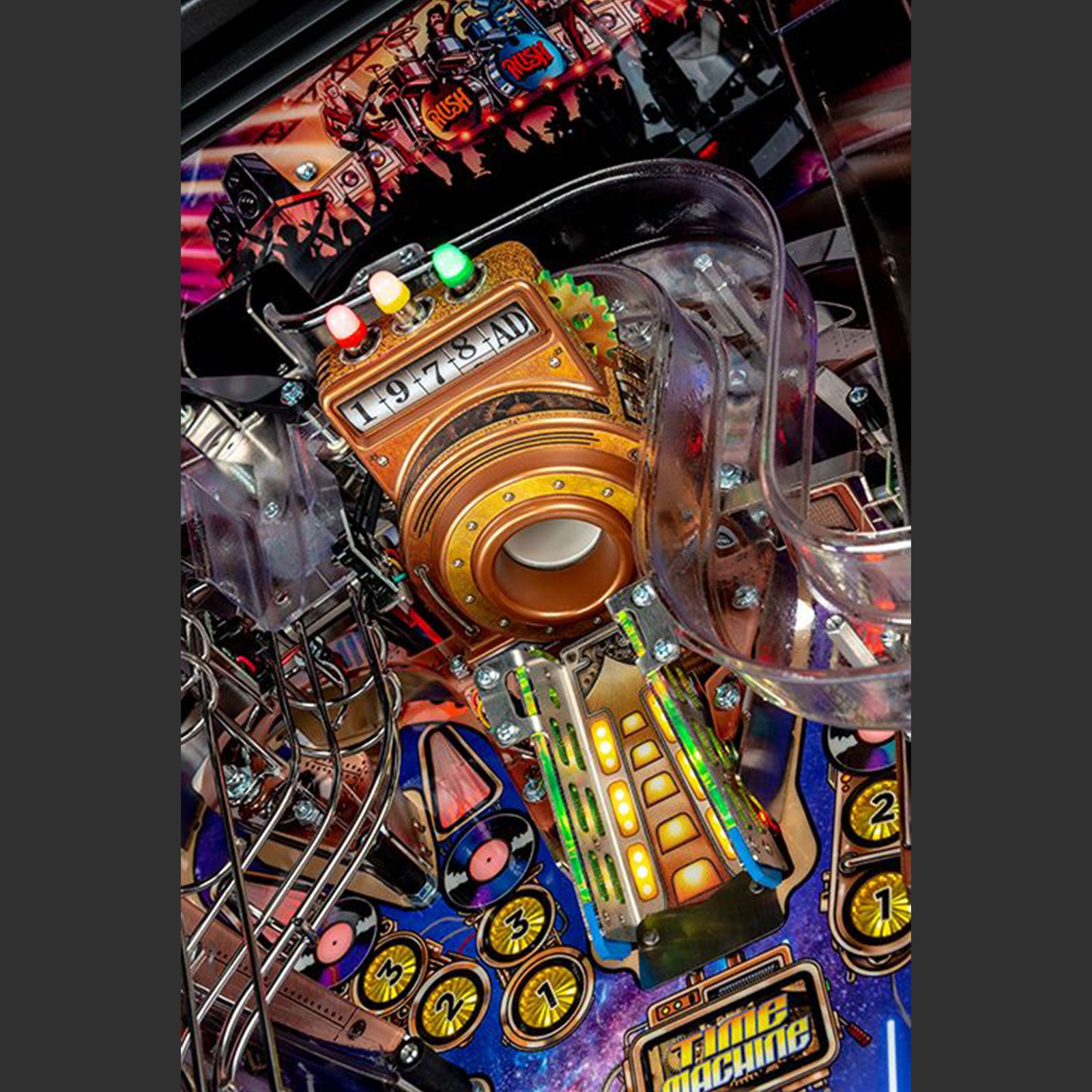 Nitro Pinball Sales USA Stern Pinball Machine RUSH-PREMIUM Playfield