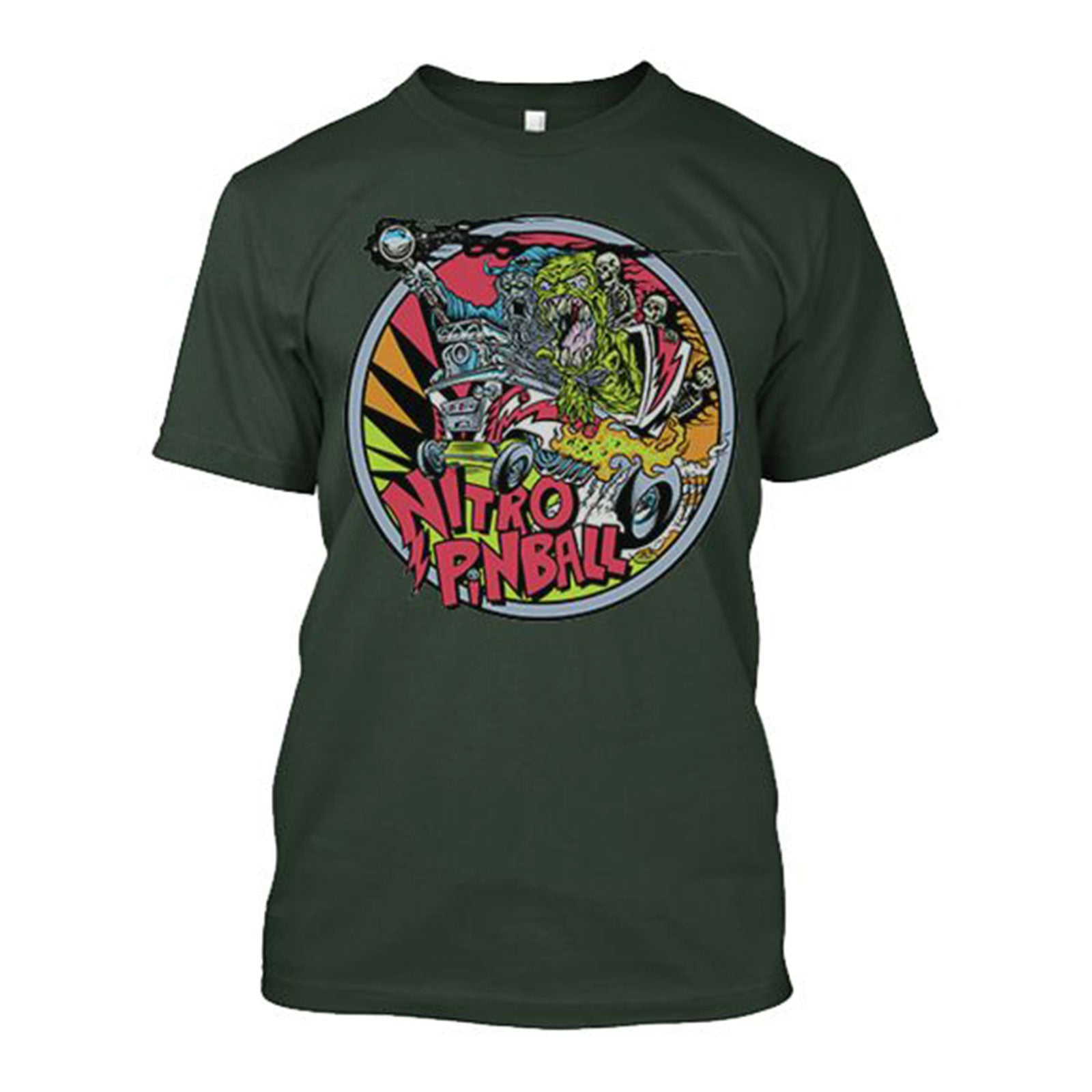 Nitro Pinball Sales Parts & Accessories T-Shirt large logo Nitro Pinball designed by Dirty Donny