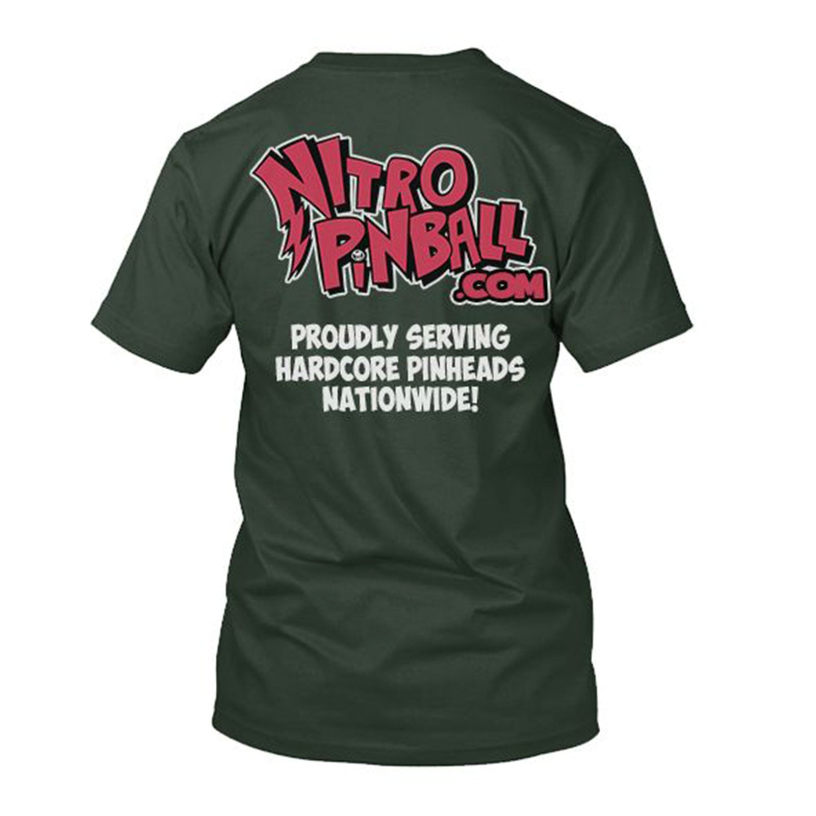 Nitro Pinball Sales Parts & Accessories T-Shirt large logo Nitro Pinball designed by Dirty Donny