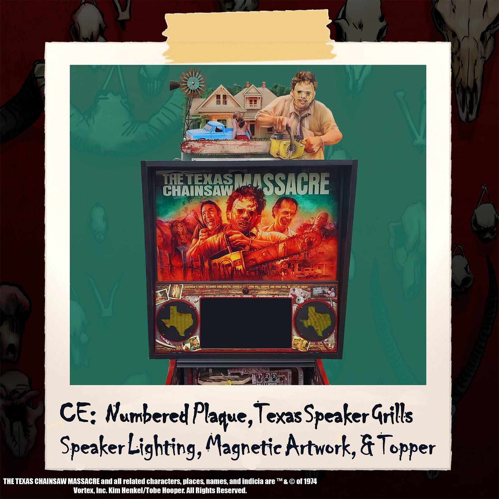 Nitro Pinball Sales USA Texas Chainsaw Massacre Collector's Edition Spooky Pinball