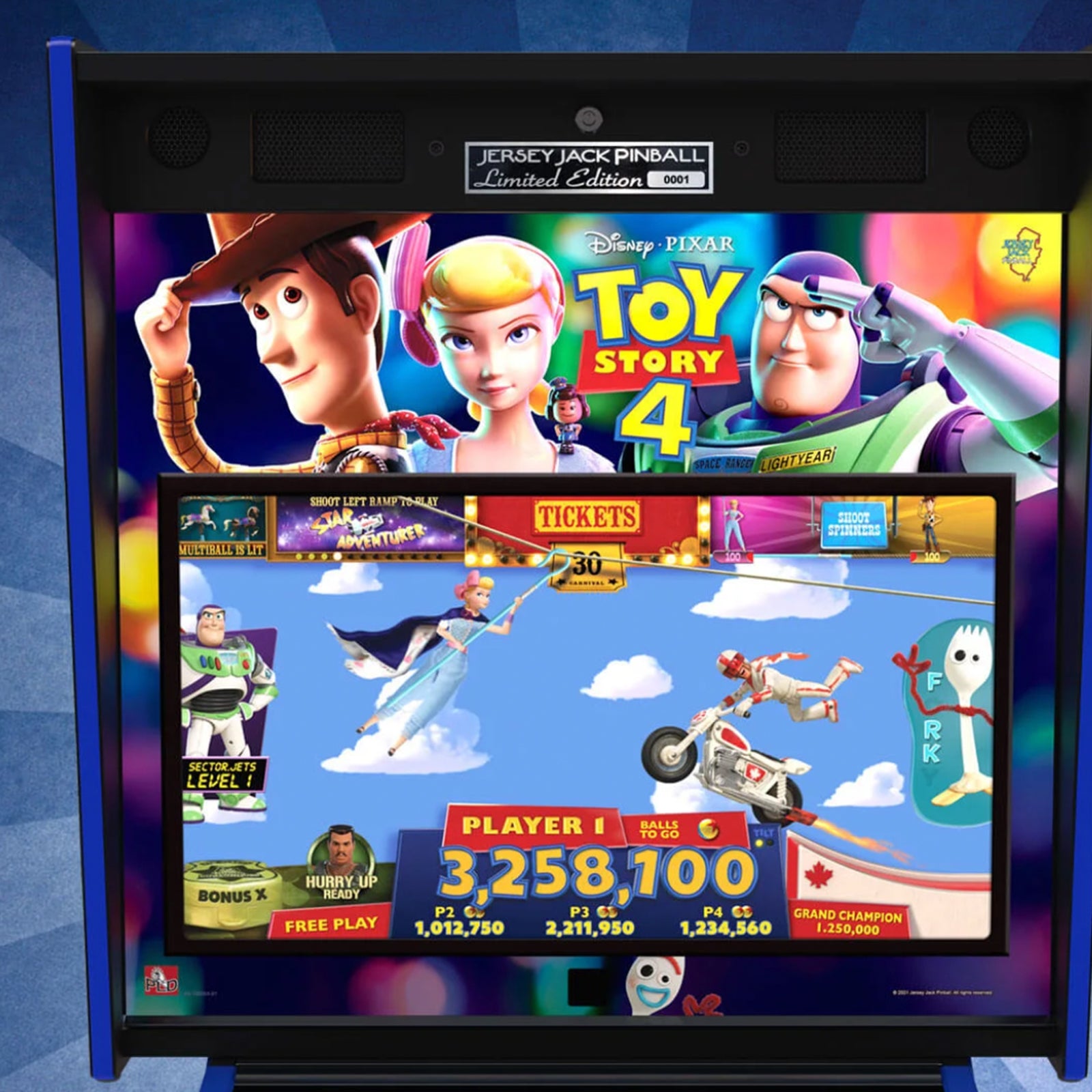 Nitro Pinball Sales USA Toy Story Limited Edition Jersey Jack Pinball Machine