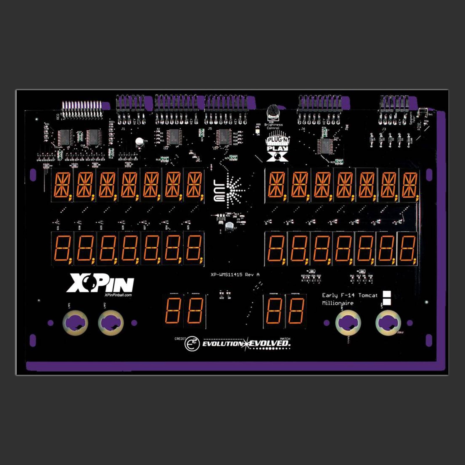 Nitro Pinball Sales Parts & Accessories XP-WMS11415-M – Williams System 11A: Millionaire 7-Digit Display (Orange)