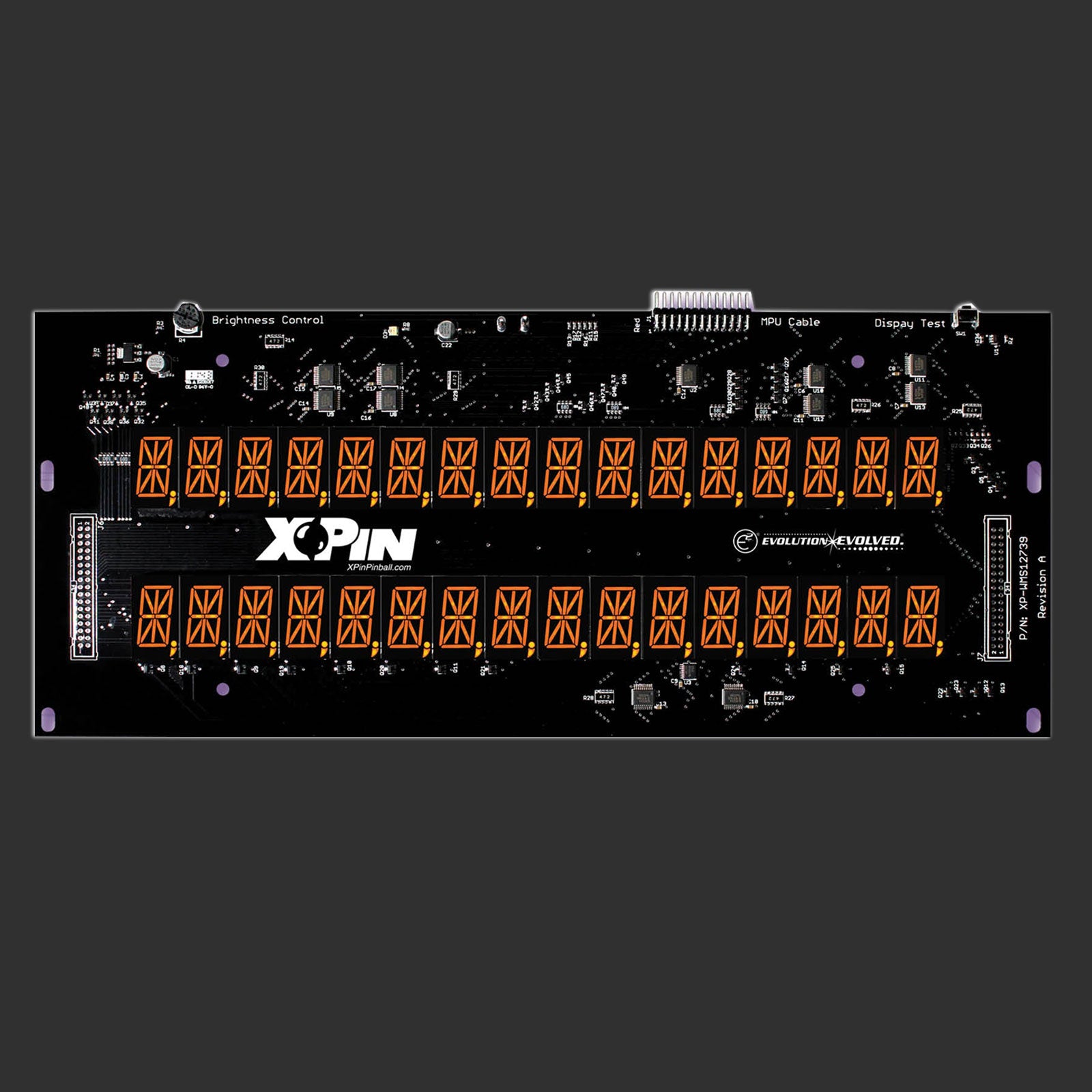 Nitro Pinball Sales Parts & Accessories XP-WMS12739-O / WILLIAMS WPC ALPHA 16 DIGIT DISPLAY: ORANGE