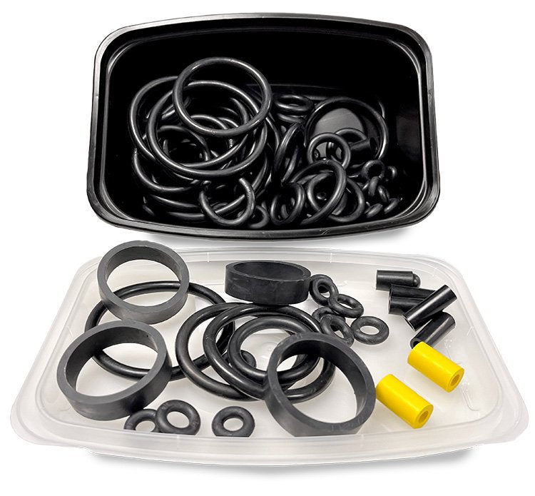 125-Piece Black Rubber Ring Set