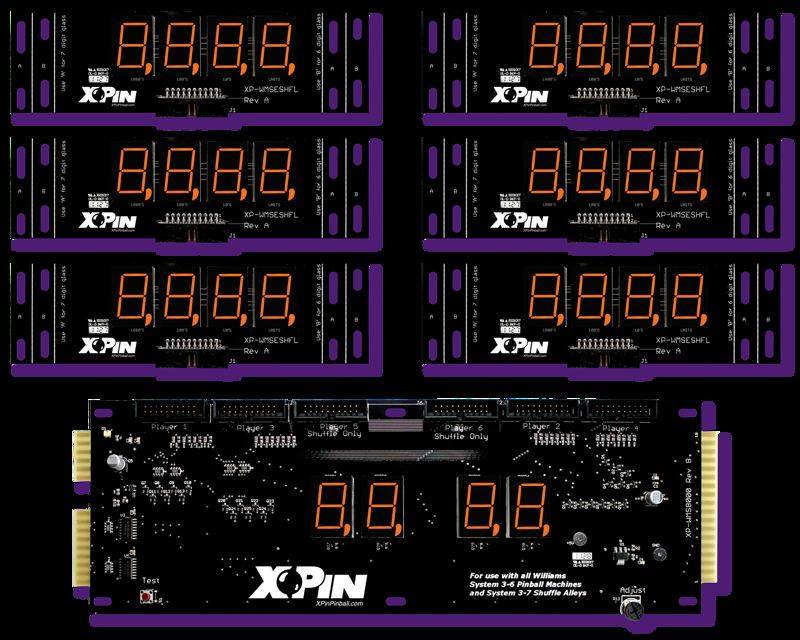 XP-WMS8000-S   Williams 4-Digit Shuffle Display - Nitro Pinball Sales