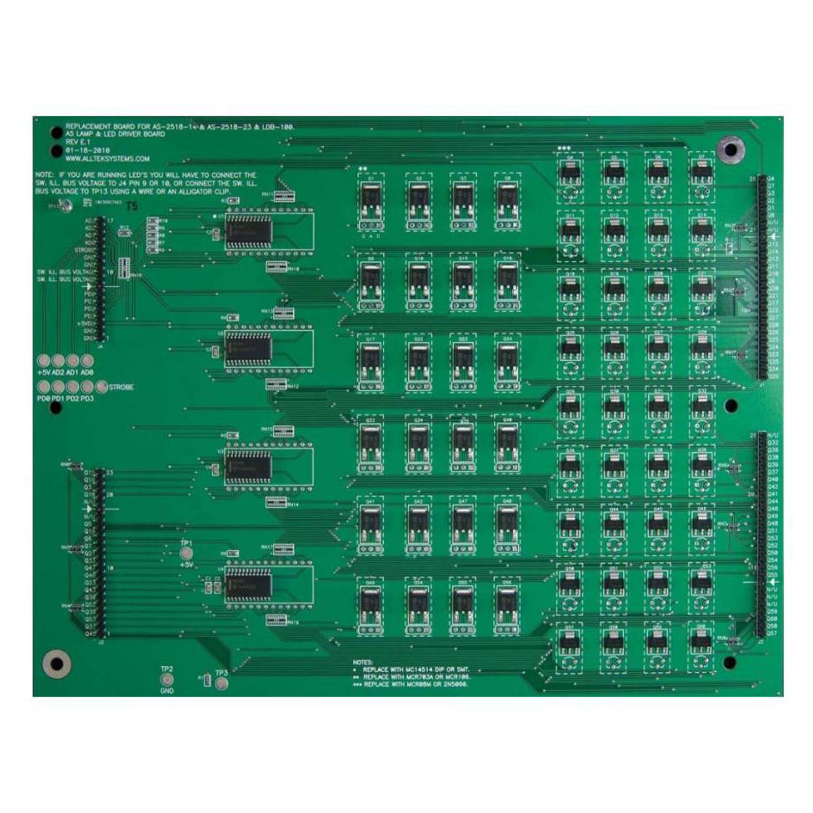 Nitro Pinball Sales Pinball Machine s Parts and accessories -  ALLTEK - Bally/Stern Ultimate LED/Lamp Driver Board (AS-2518-23)