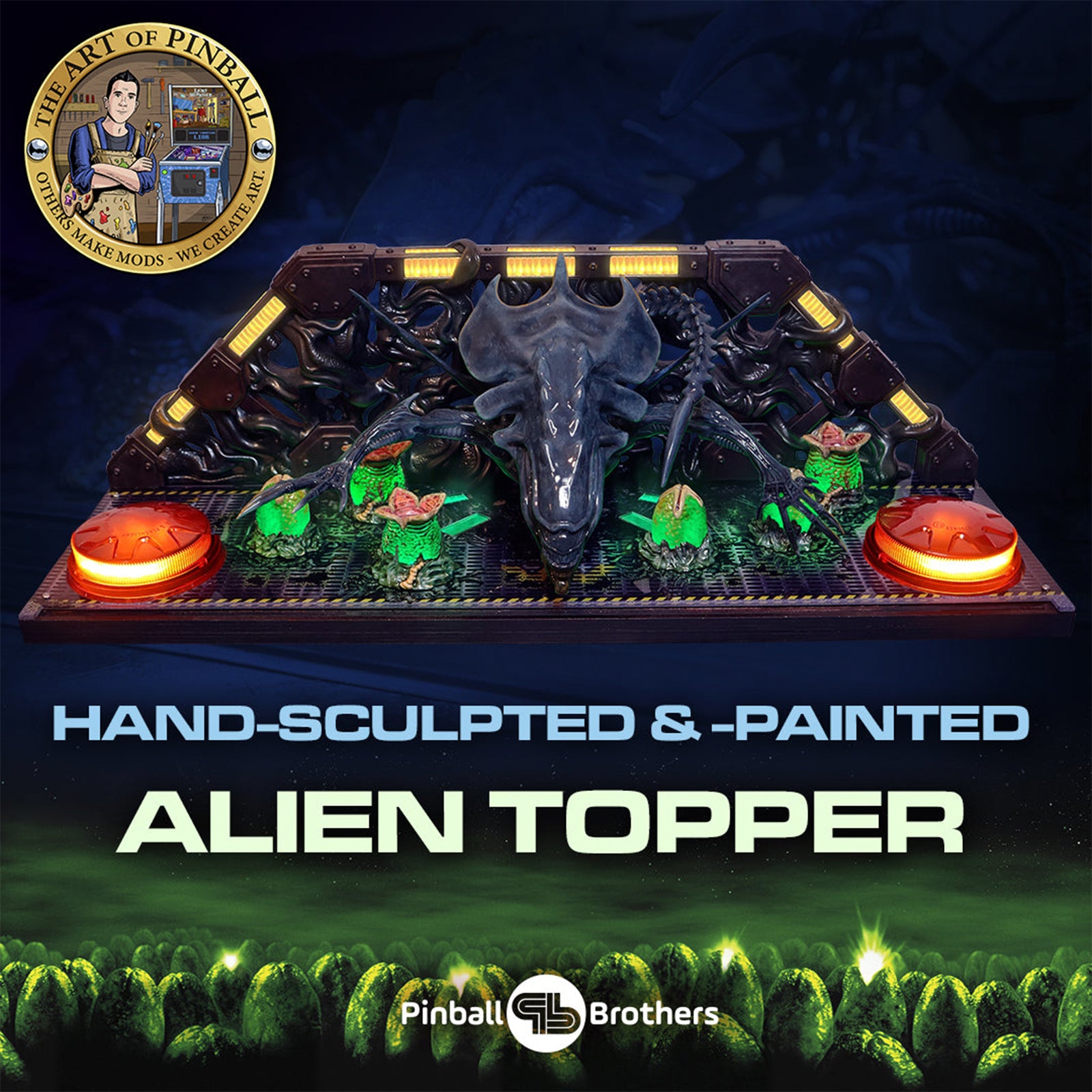 Nitro Pinball Sales USA Pinball Brothers Accessories Alien Pinball "QUEEN" Topper