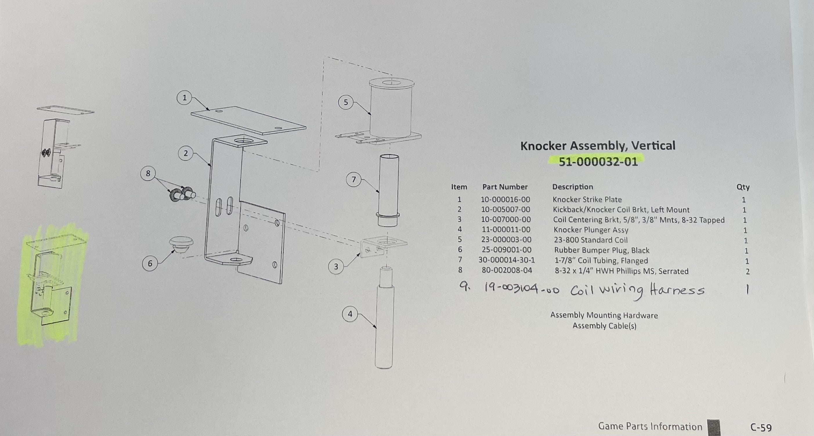 Knocker Assy, Vertical JJP