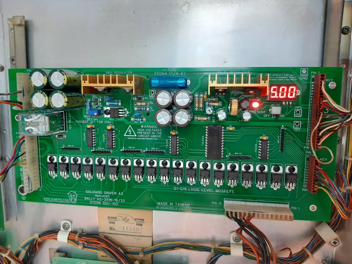 Homepin - Bally/Stern SS Solenoid Driver Board A3: AS-2518-16 / 22