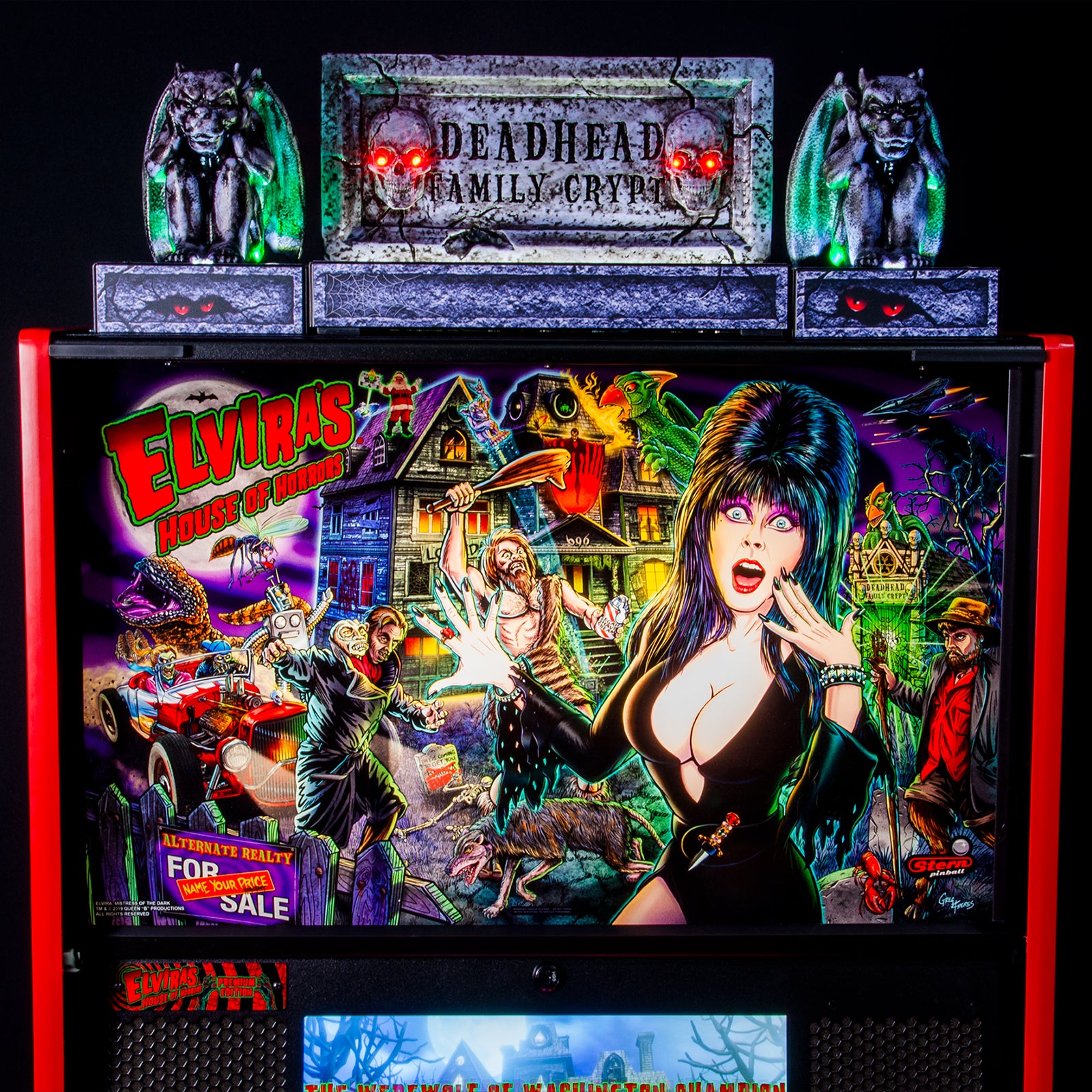 Stern ELVIRA “House of Horrors” Pinball Topper Accessories