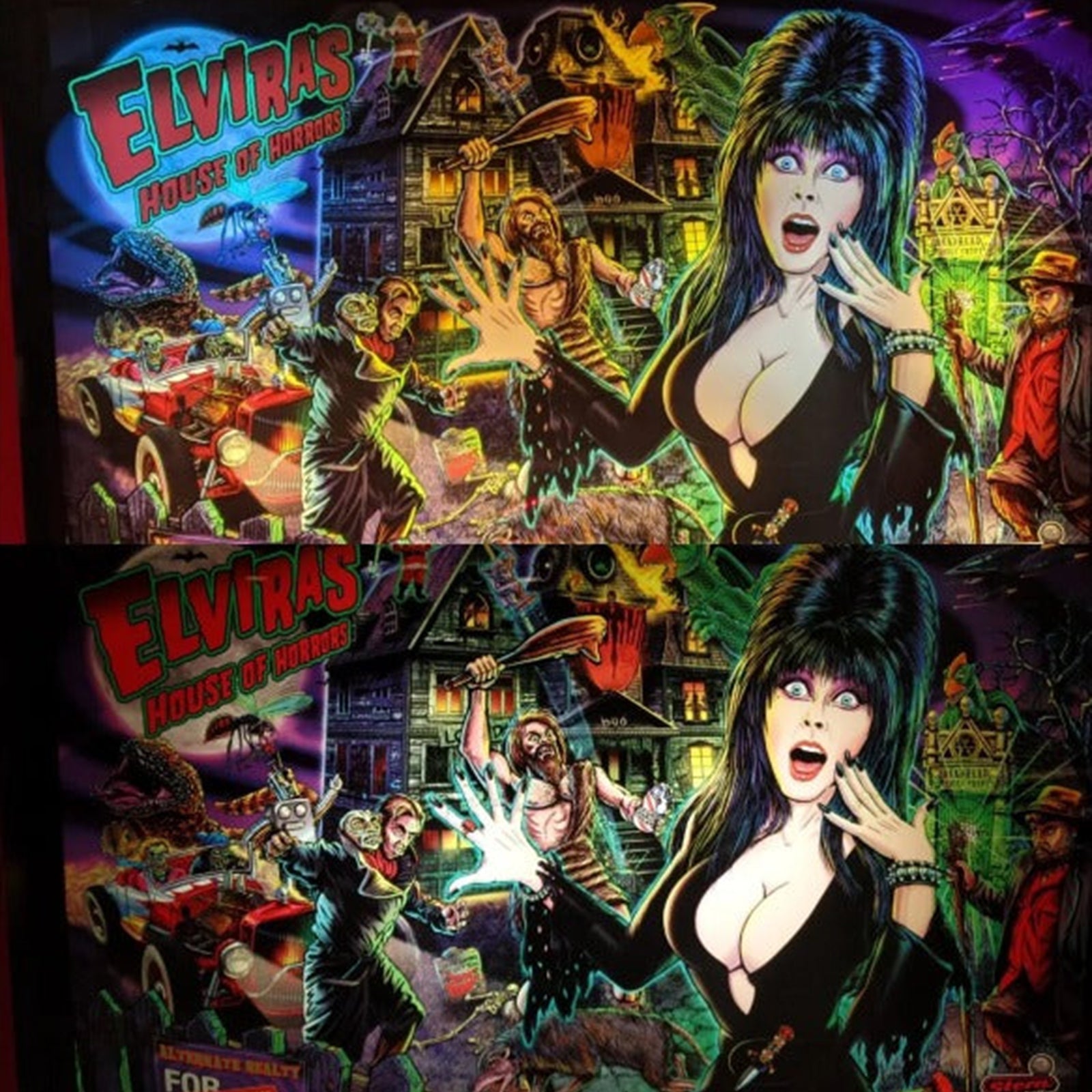 Nitro Pinball Sales Playfield Parts and Accessories Elvira's House of Horrors Pinball LED Strip Custom Backbox Light Kit