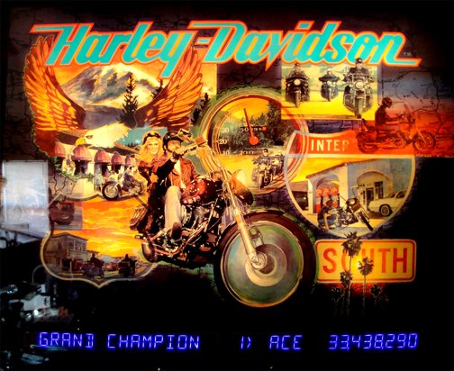 XP-HARLEY / WILLIAMS WPC ALPHA DISPLAY: HARLEY DAVIDSON