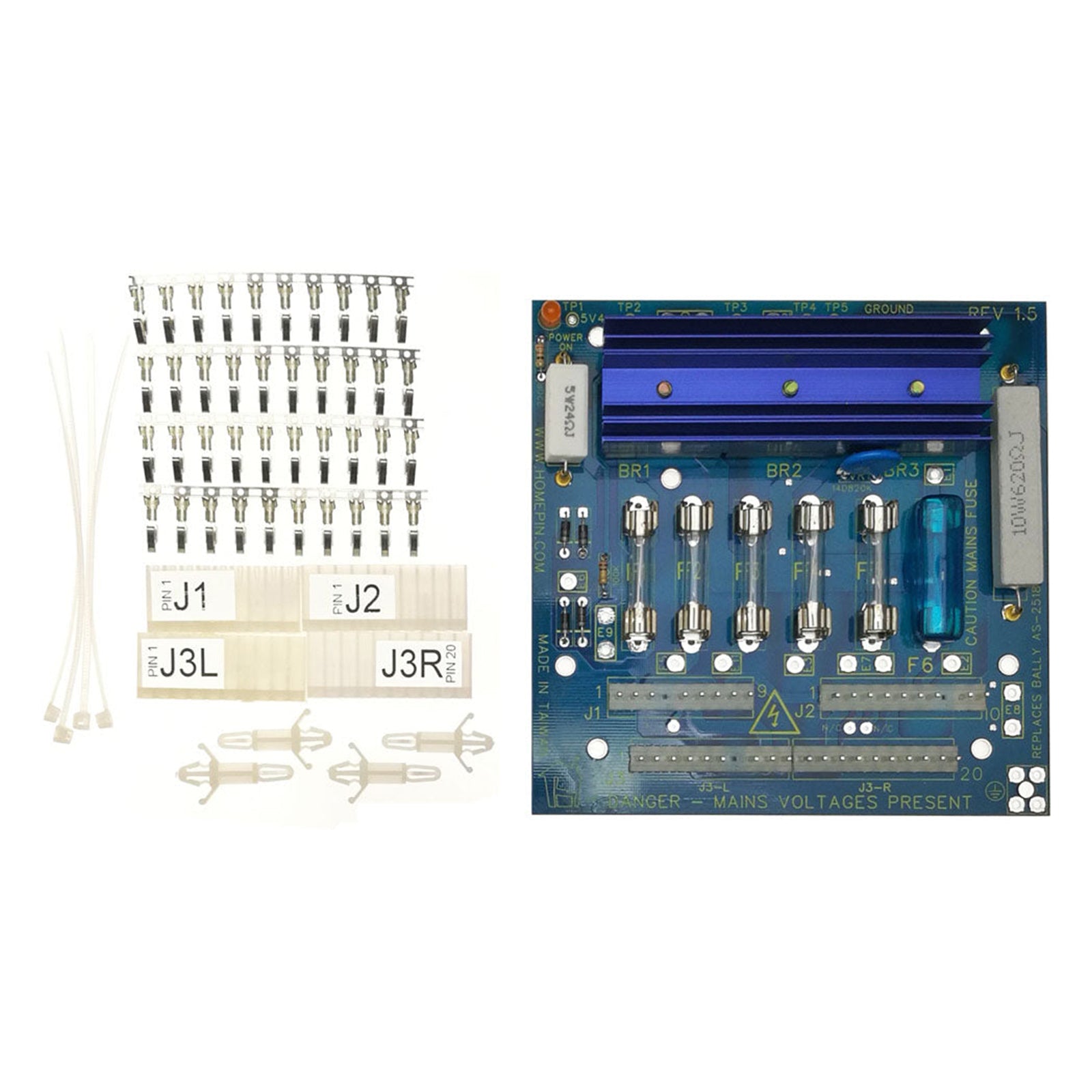 Nitro Pinball Machines Sales Parts and Accessories Homepin - Bally/Stern SS Power Rectifier PCB: WMS AS-2518/49 (w/Mounting Kit)