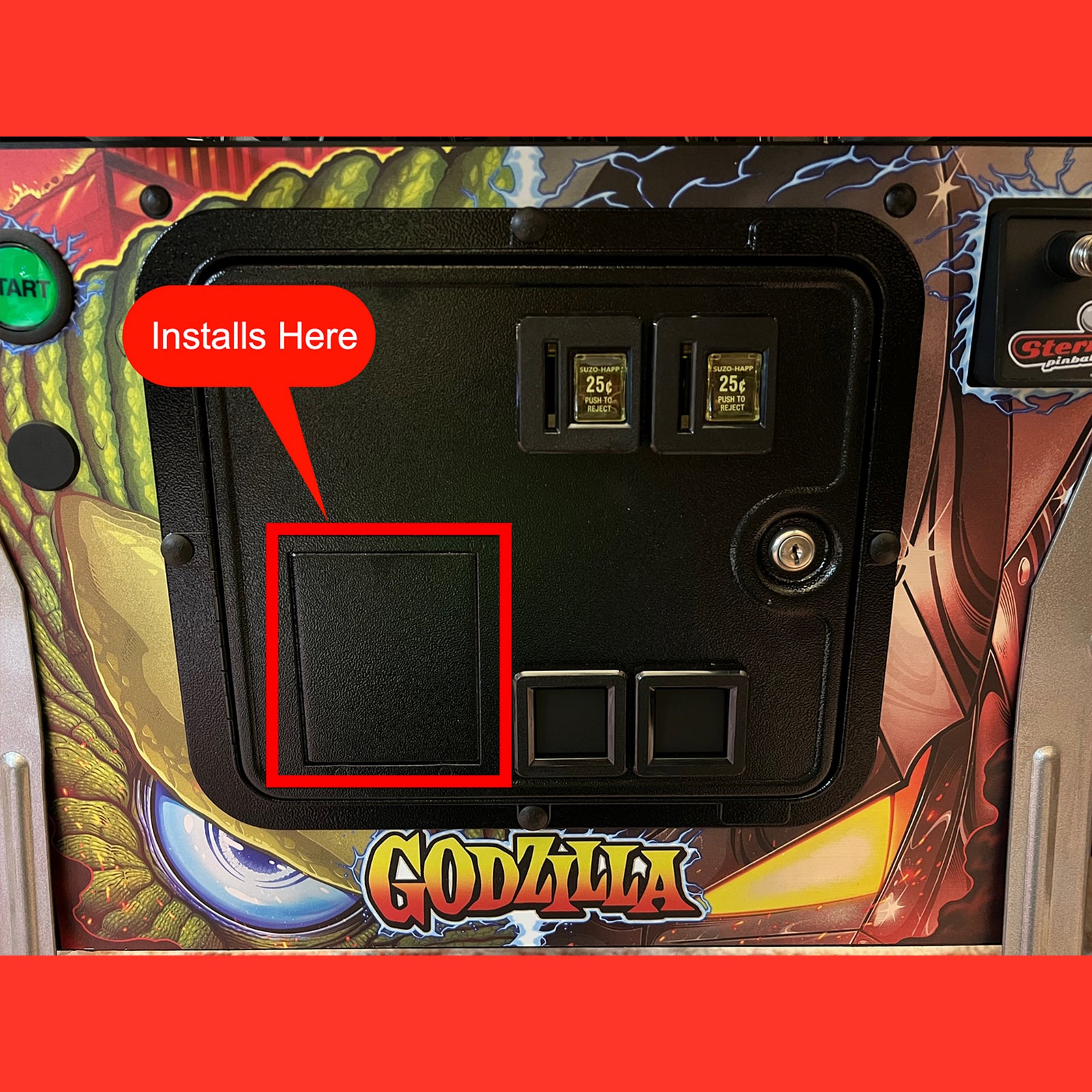 Nitro Pinball Sales Pinball Playfield Accessories Insider Connected QR Code Reader COIN DOOR Mount 