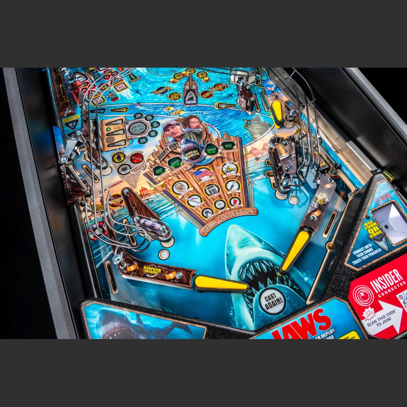 Nitro Pinball Sales USA Stern Pinball Machine Jaws Pro Playfield