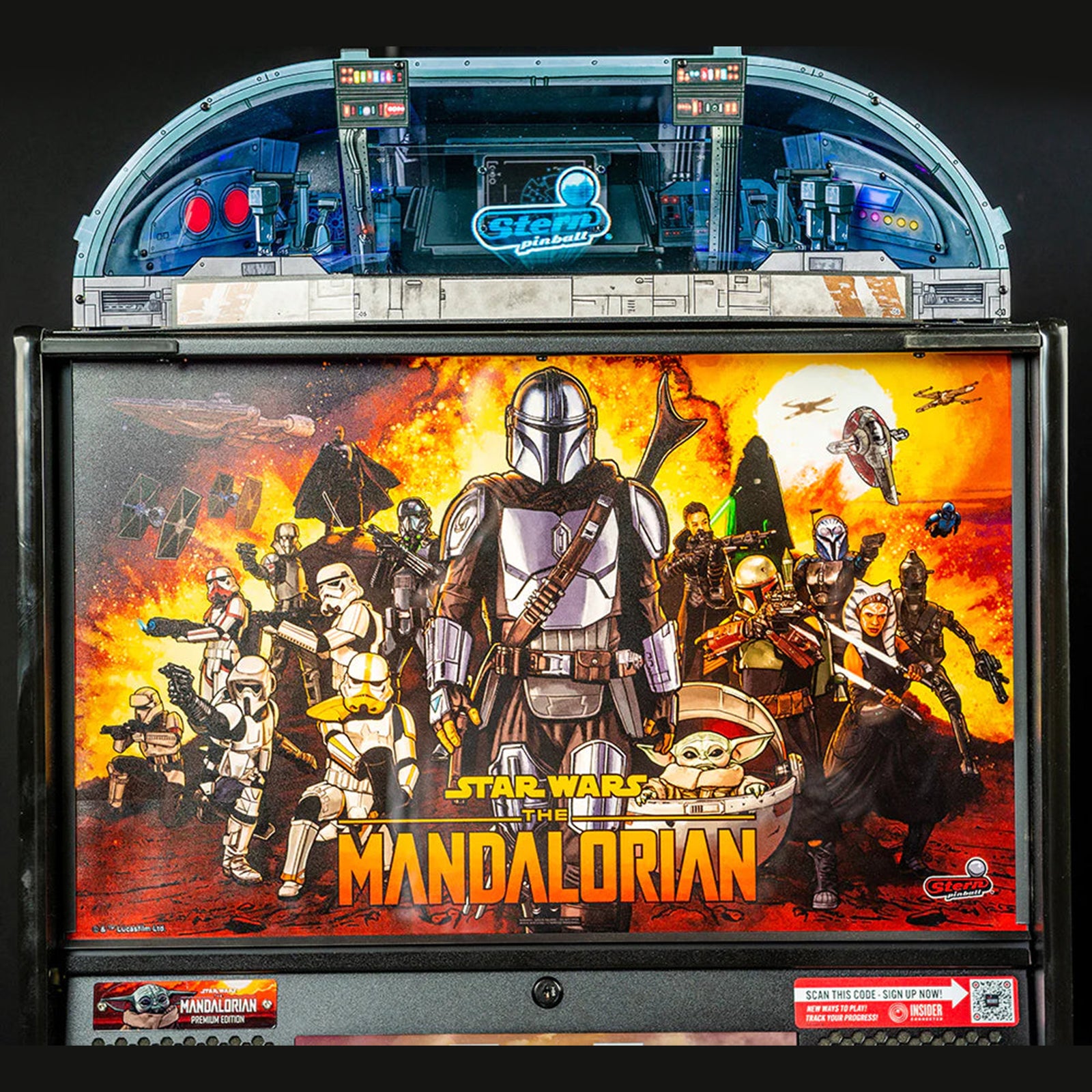 Nitro Pinball Sales USA Stern Accessories MANDALORIAN Pinball Topper