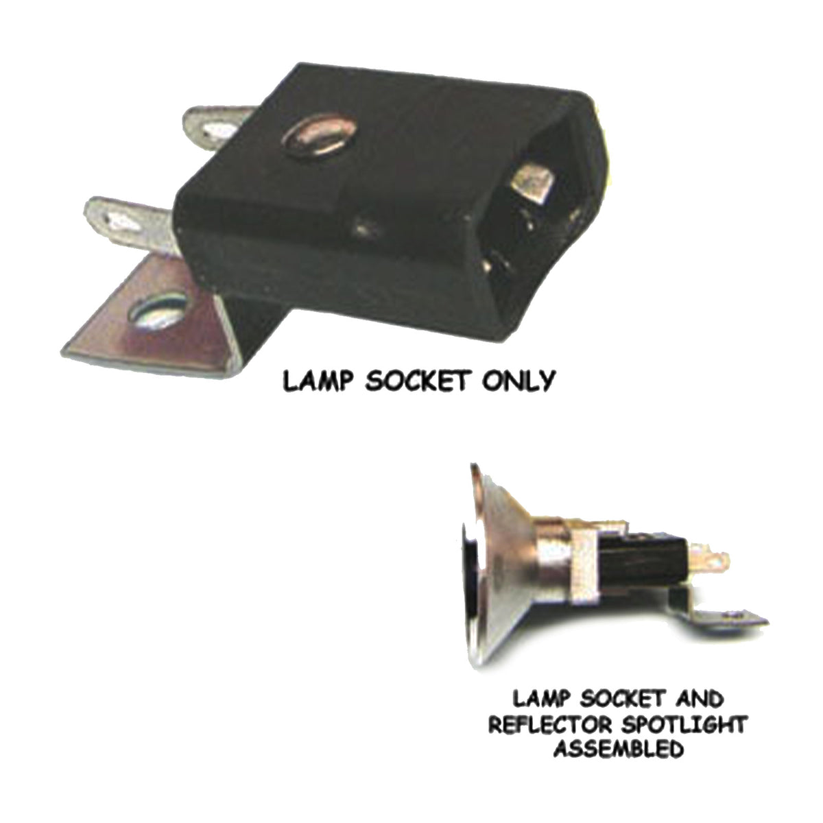 Miniature Wedge Base 2-Lead Socket With Rear Mounting Bracket