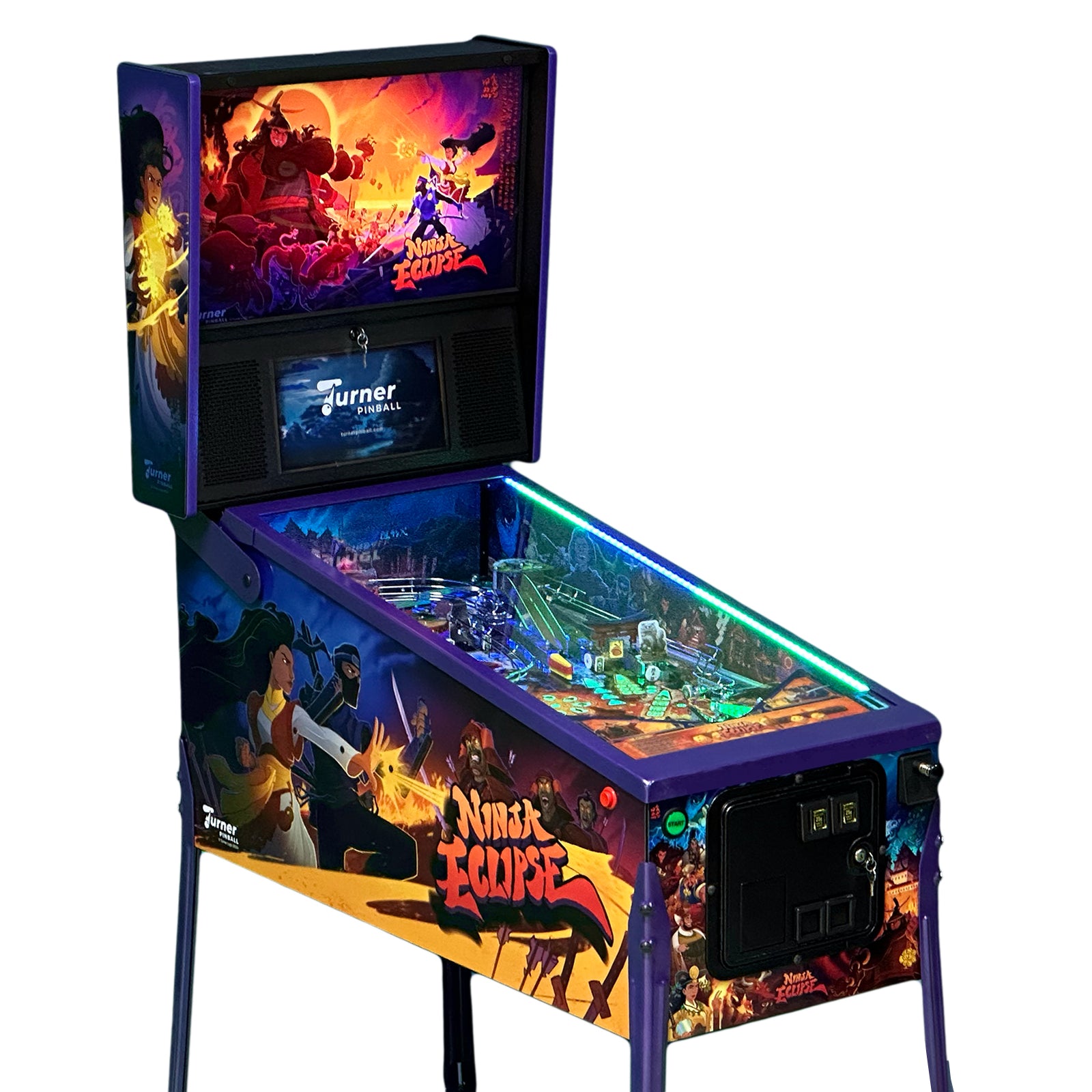 Nitro Pinball Sales NINJA ECLIPSE™ By Turner Pinball Machine Playfield