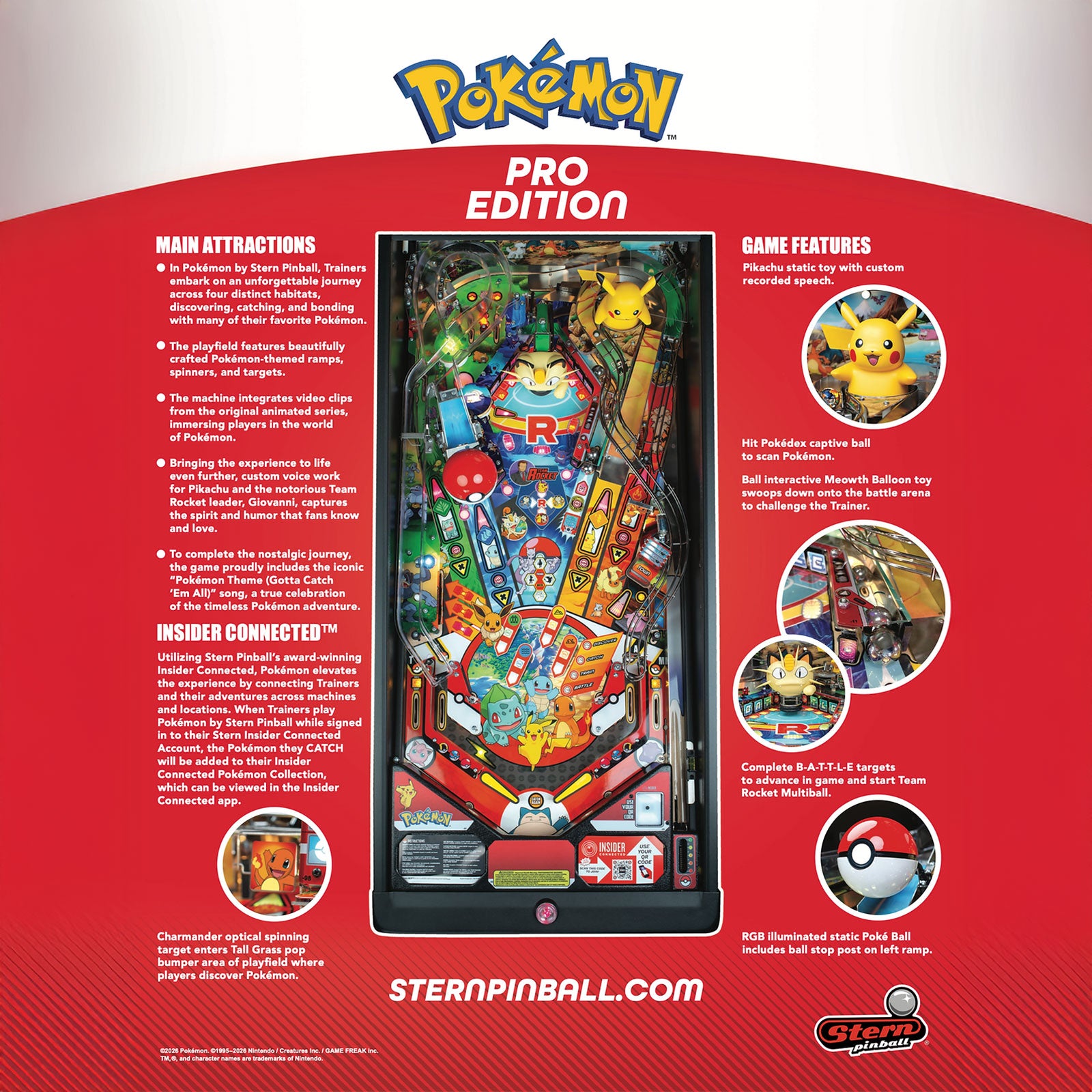 Nitro Pinball Pokémon Pro Stern Pinball Machine 