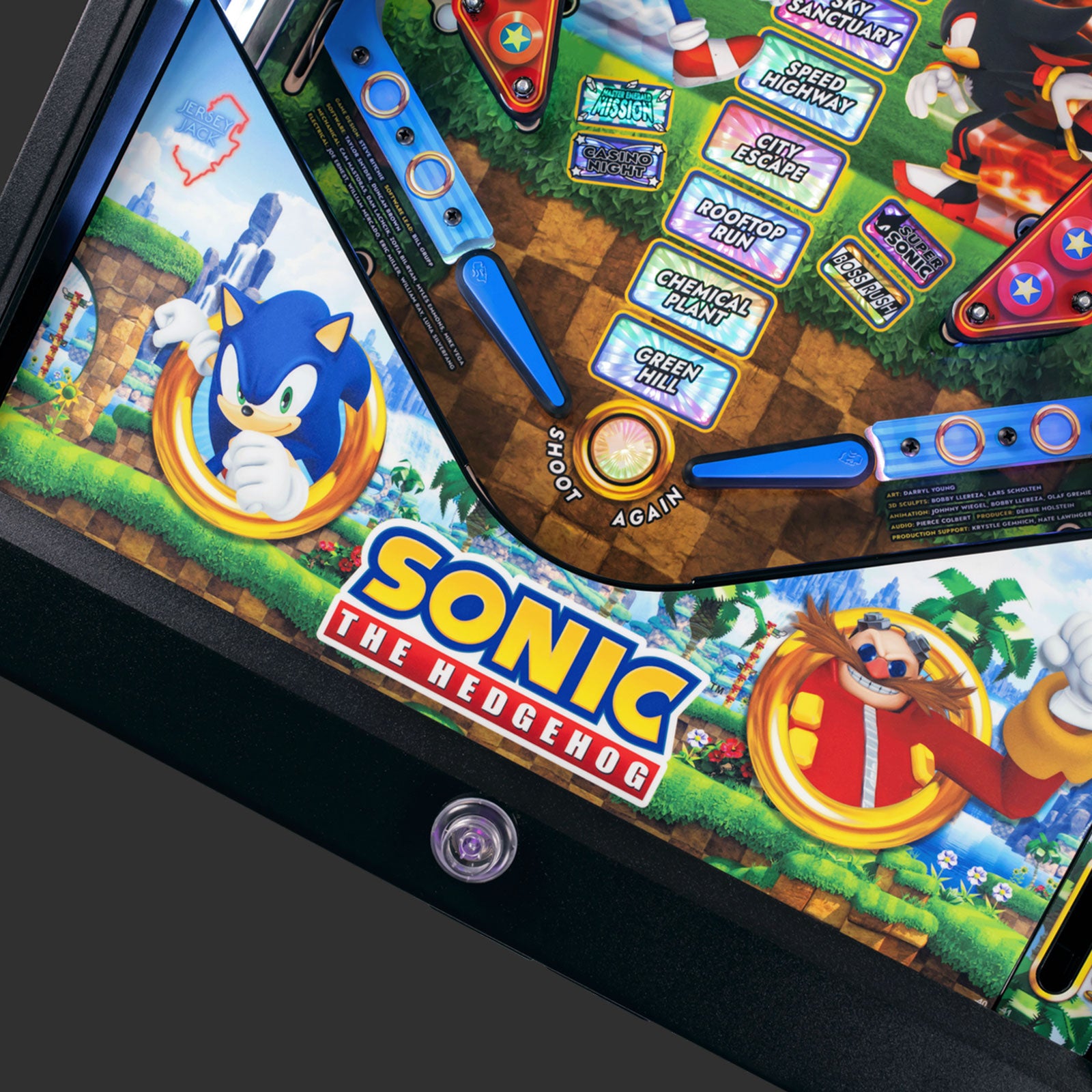 Nitro Pinball Sales SONIC The Hedgehog ARCADE Edition Jersey Jack Pinball Machine