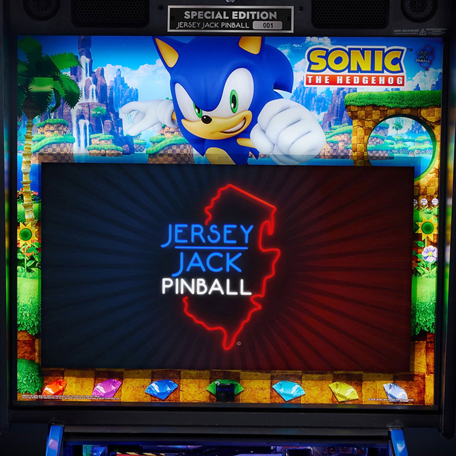 Nitro Pinball Sales SONIC The Hedgehog Special Edition Jersey Jack Pinball Machine