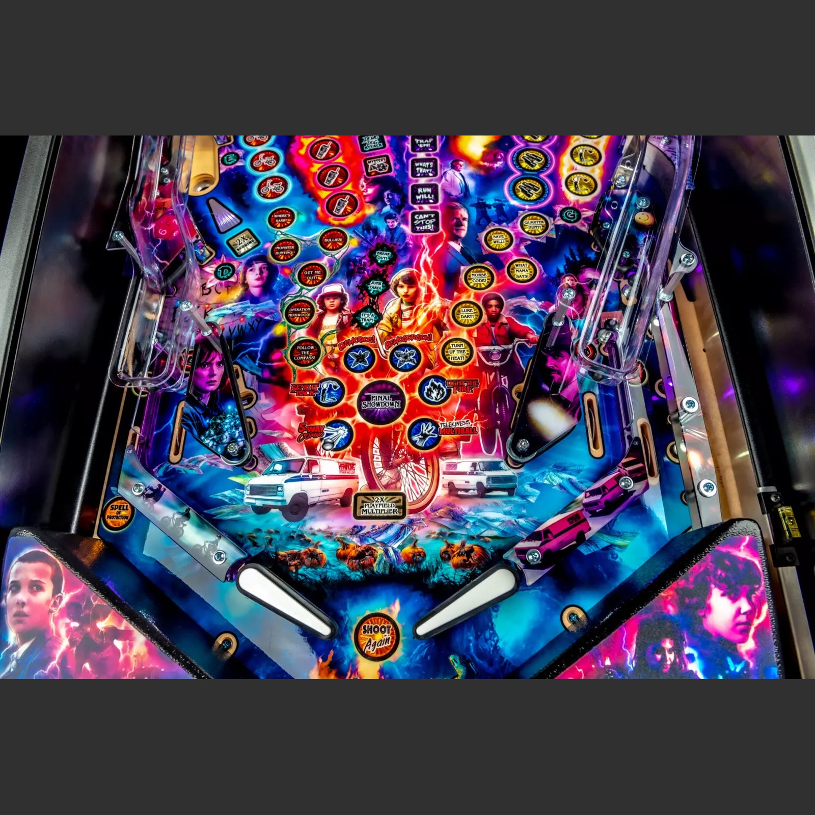 Nitro Pinball Sales USA Stranger Things Pro Stern pinball machine playfield