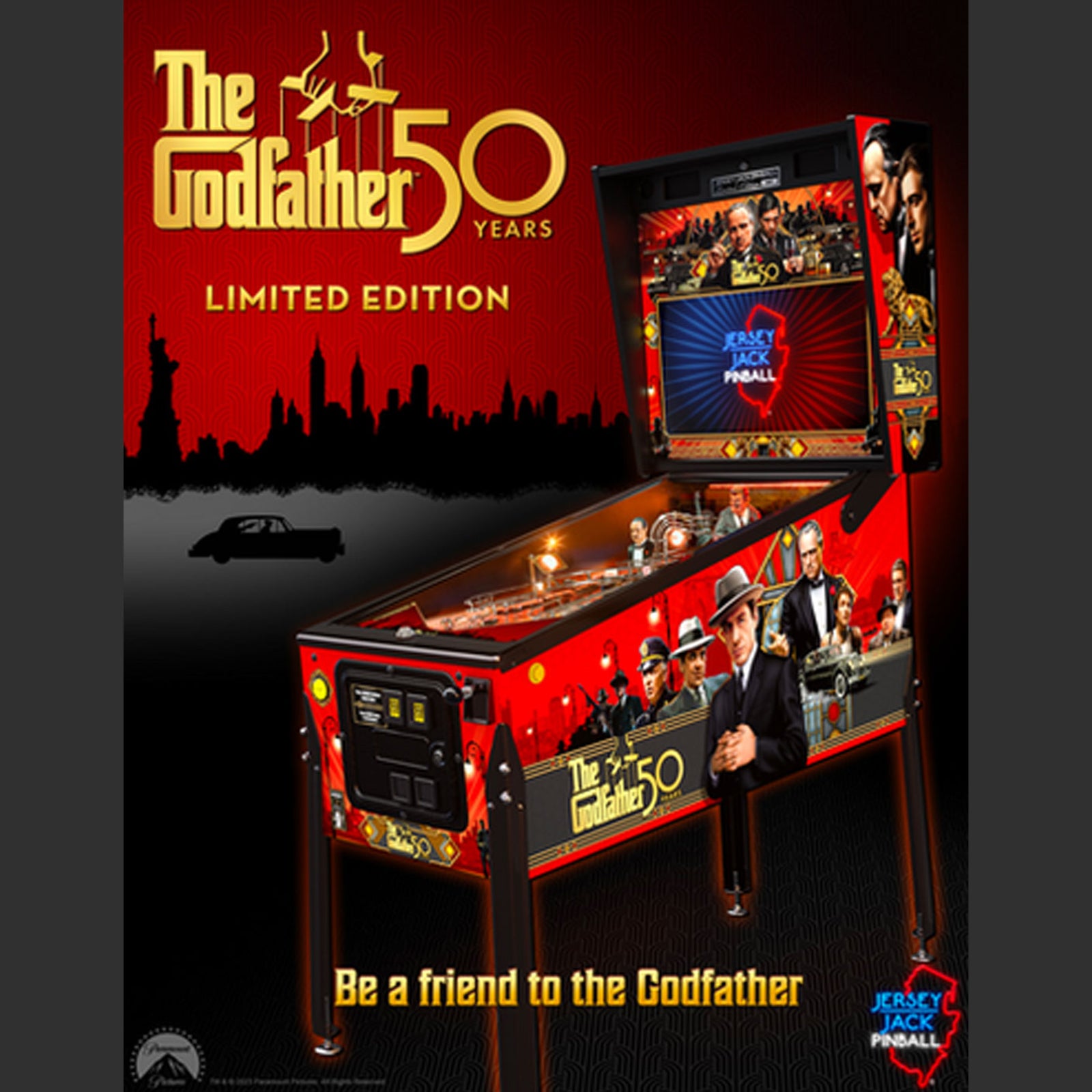 Nitro Pinball Sales USA The Godfather™ Limited Edition - LAST ONE! Jersey Jack Pinball Machine