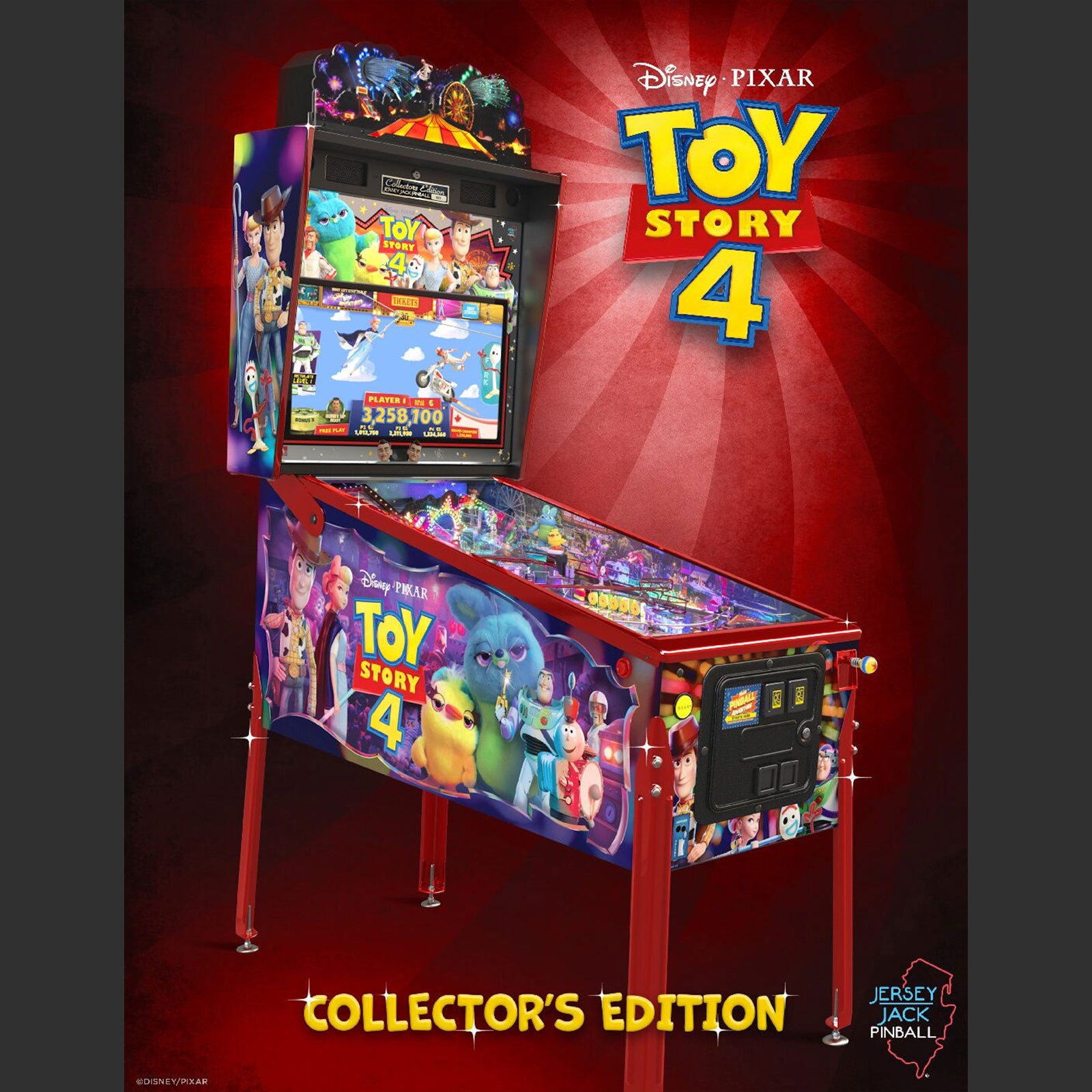 Nitro Pinball Sales USA Toy Story Collector's Edition Jersey Jack Pinball Machine