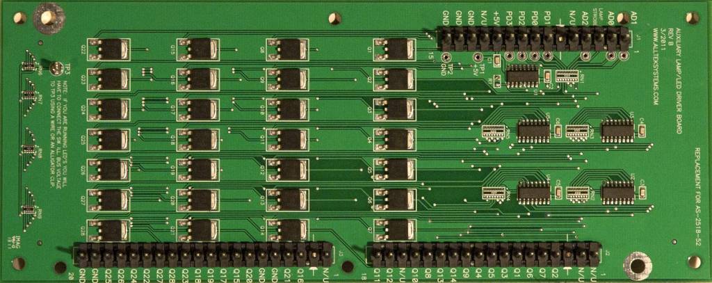 ALLTEK - Auxiliary LED/Lamp Driver Board for (AS-2518-52) - Nitro Pinball Sales